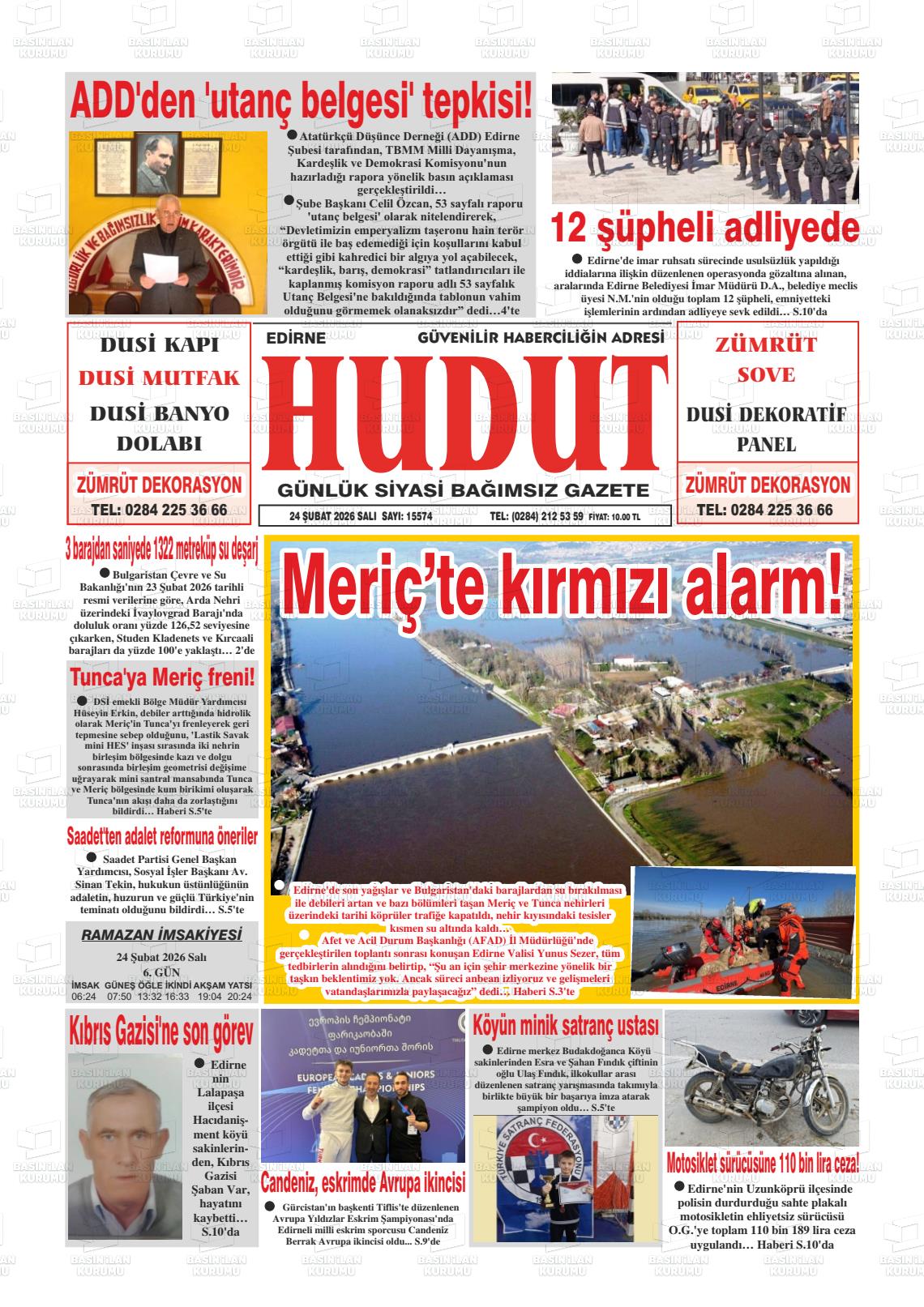 Edirne Hudut 24.02.2026