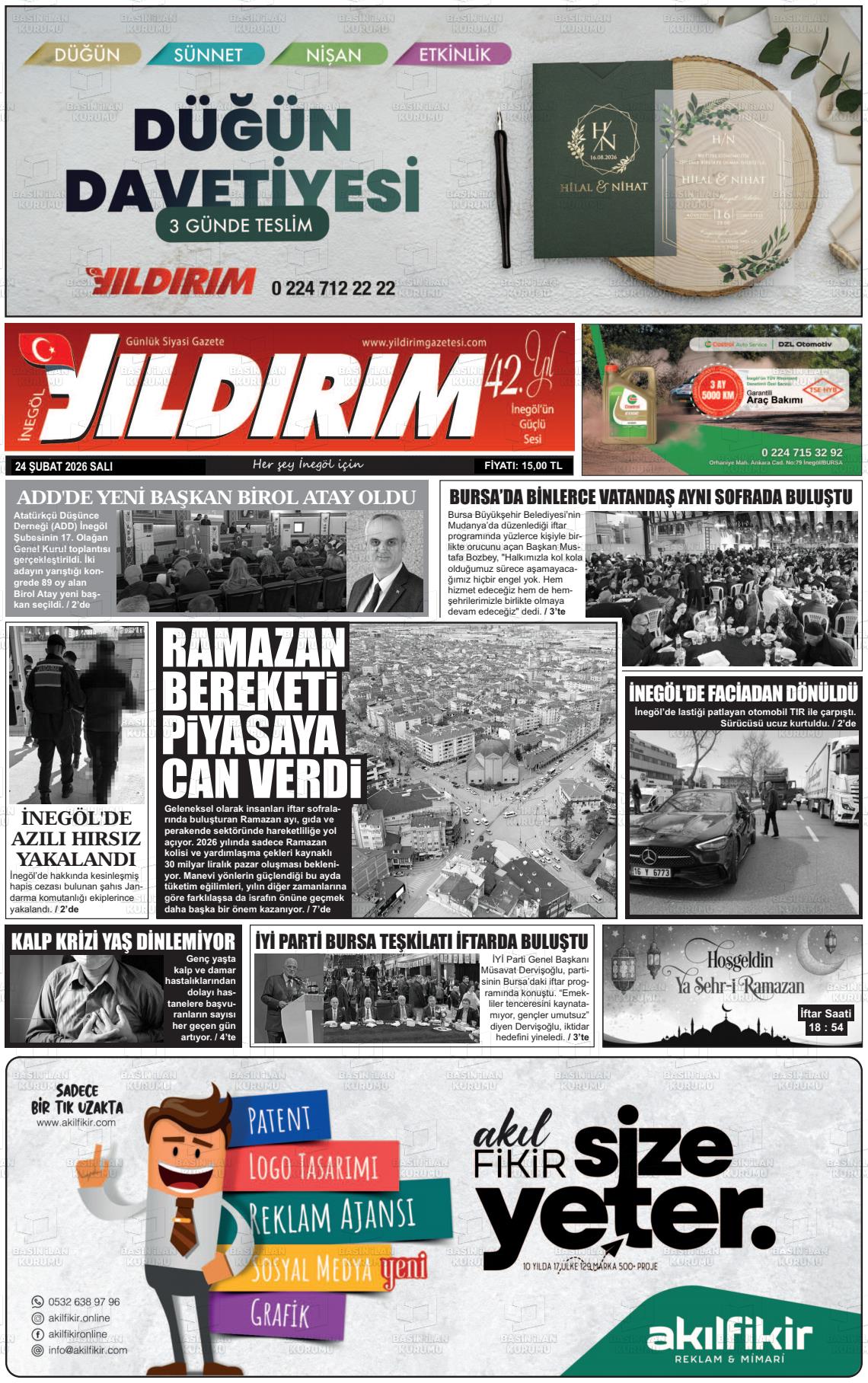 Bursa Inegolyildirim 24.02.2026