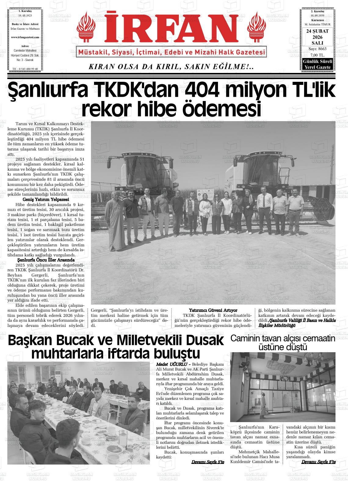 Sanliurfa Irfan 24.02.2026