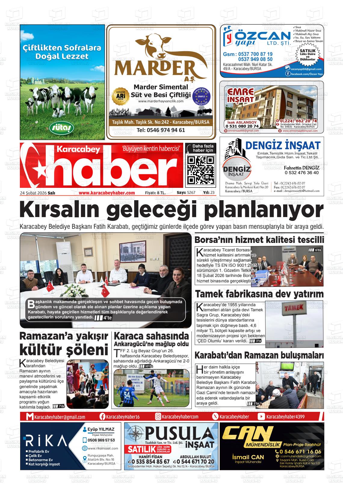 Bursa Karacabeyhaber 24.02.2026