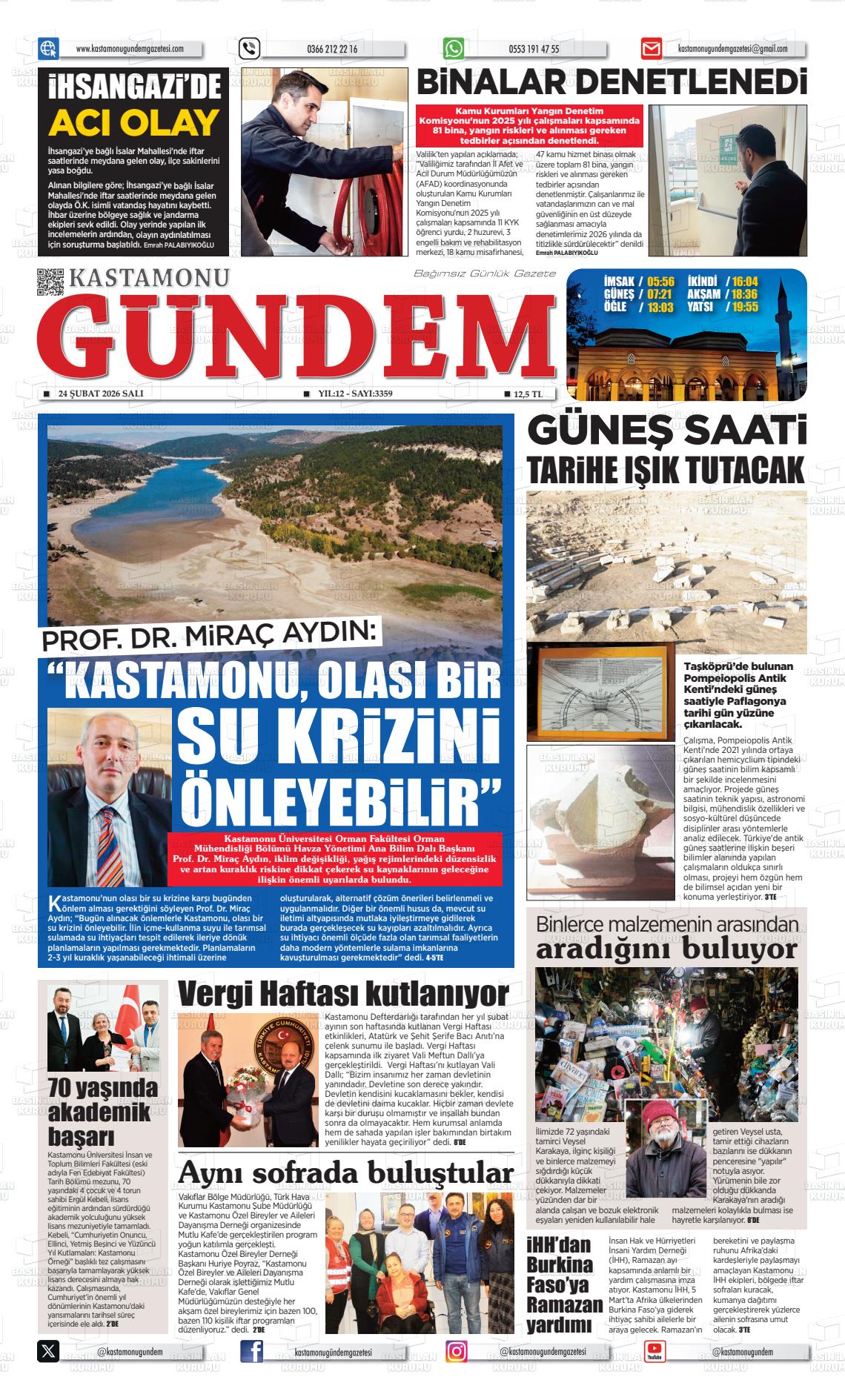 Kastamonu Gundem 24.02.2026