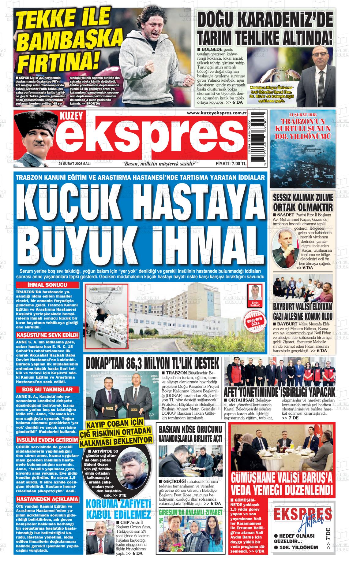 Trabzon Kuzeyekspres 24.02.2026