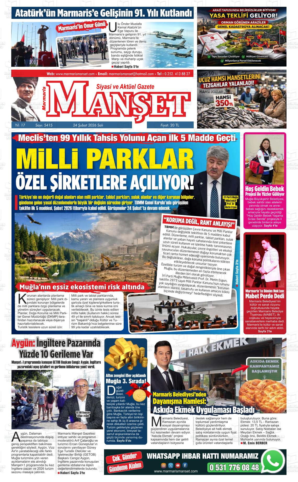 Mugla Manset 24.02.2026
