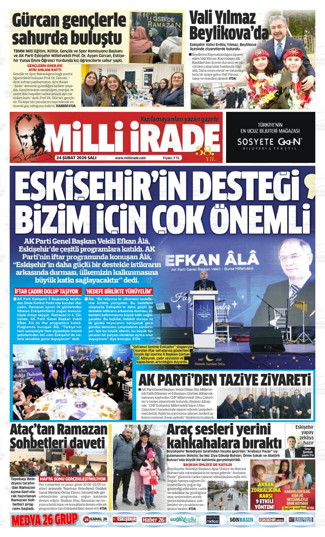 Konya Milliirade 24.02.2026