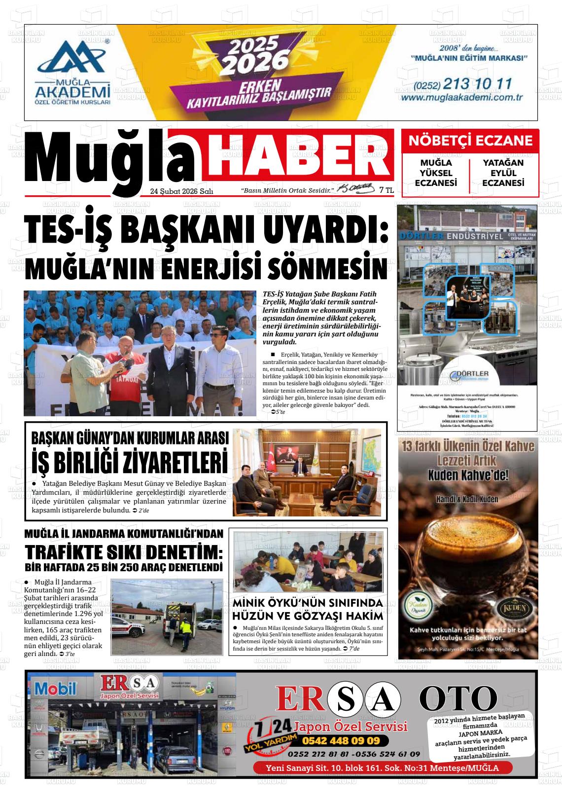 Mugla Haber 24.02.2026