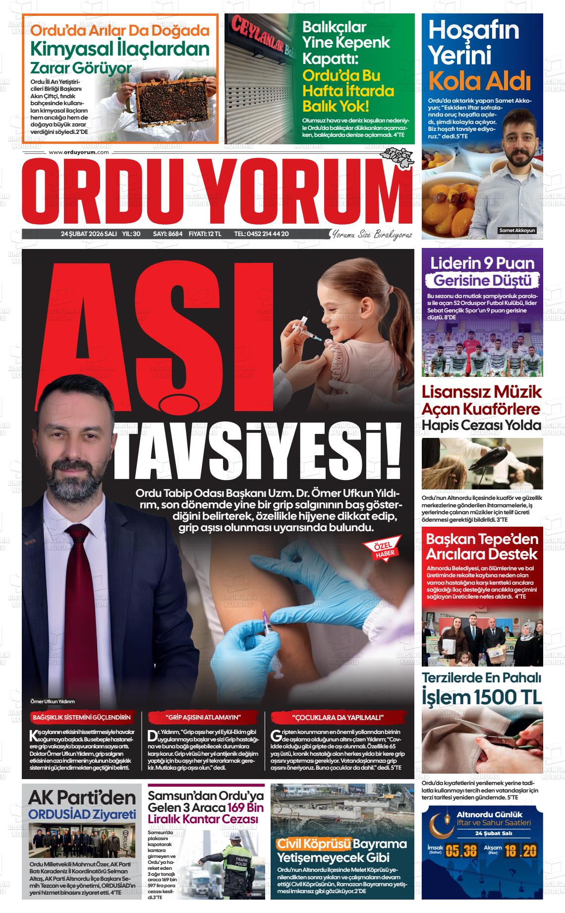 Ordu Yorum 24.02.2026