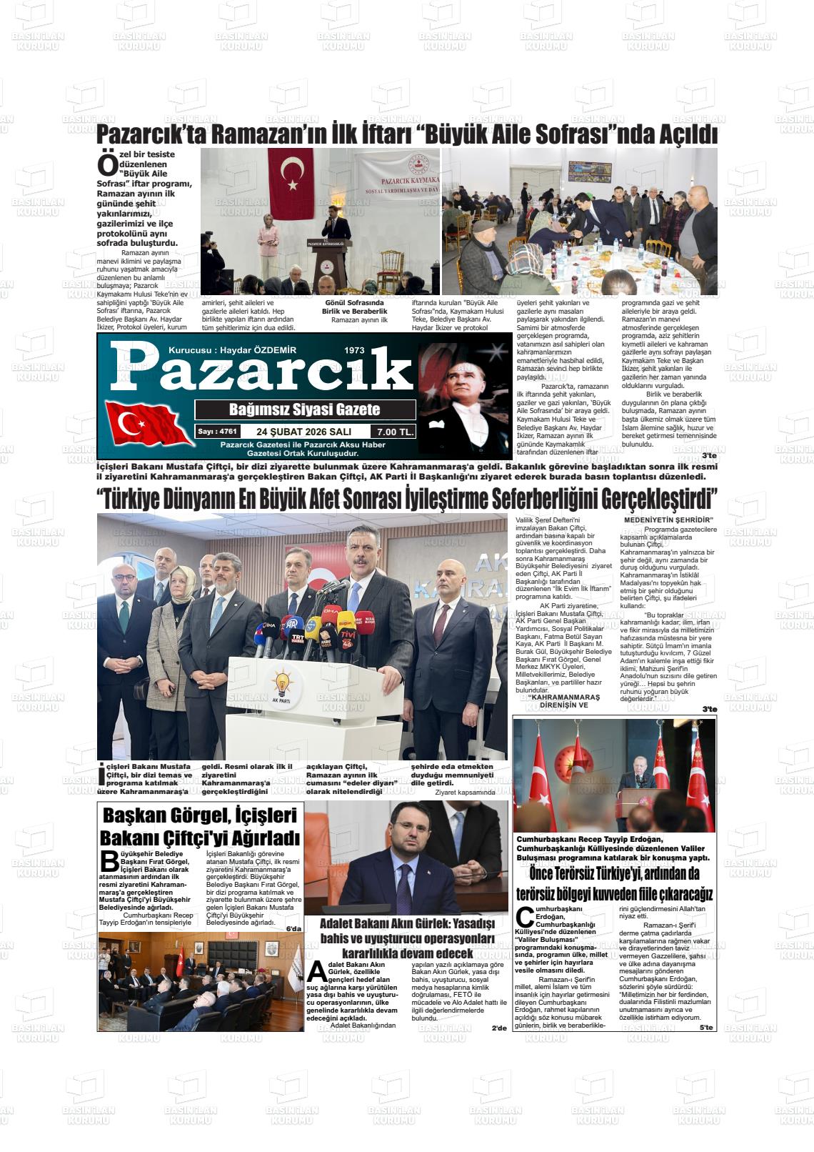 Kahramanmaras Pazarcik 24.02.2026
