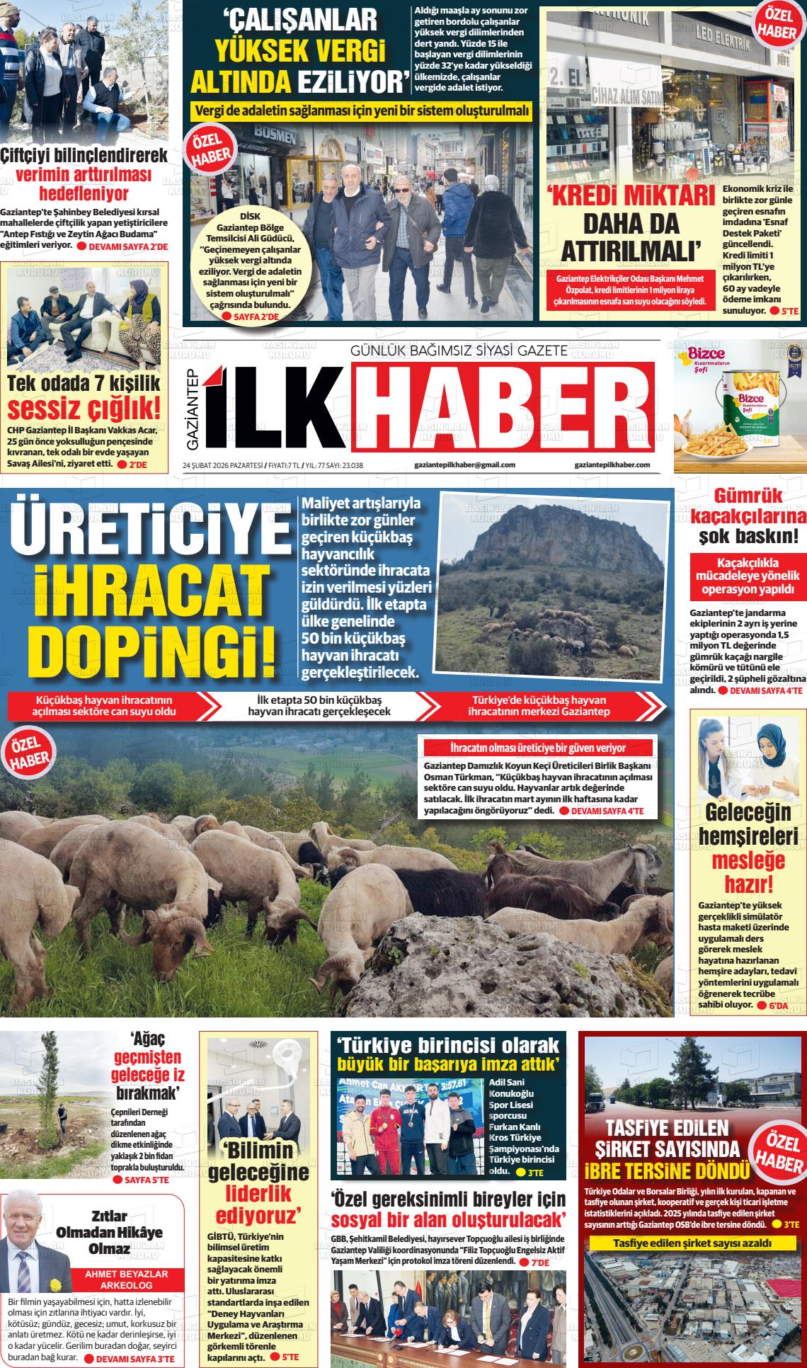 Sabah(gaziantep) 24.02.2026