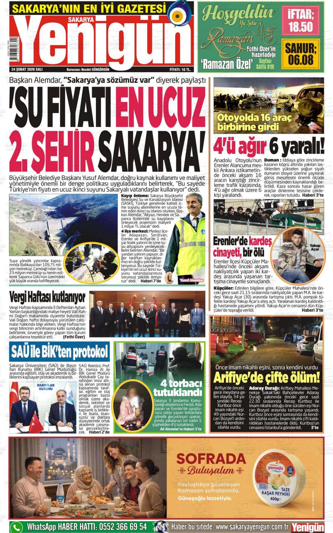 Sakarya Yenigun 24.02.2026