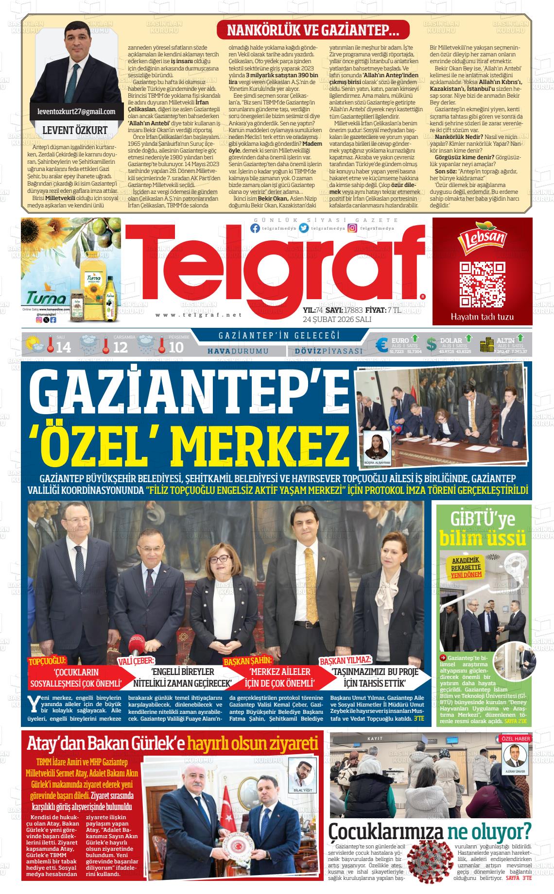 Gaziantep Telgraf 24.02.2026