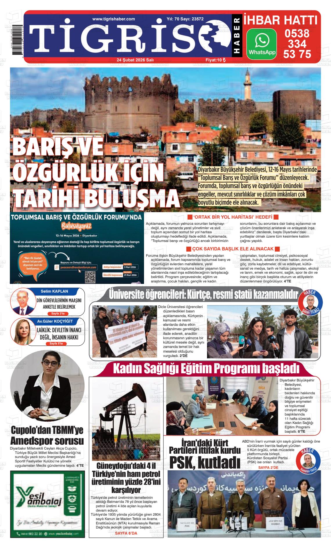 Diyarbakir Tirgis 24.02.2026