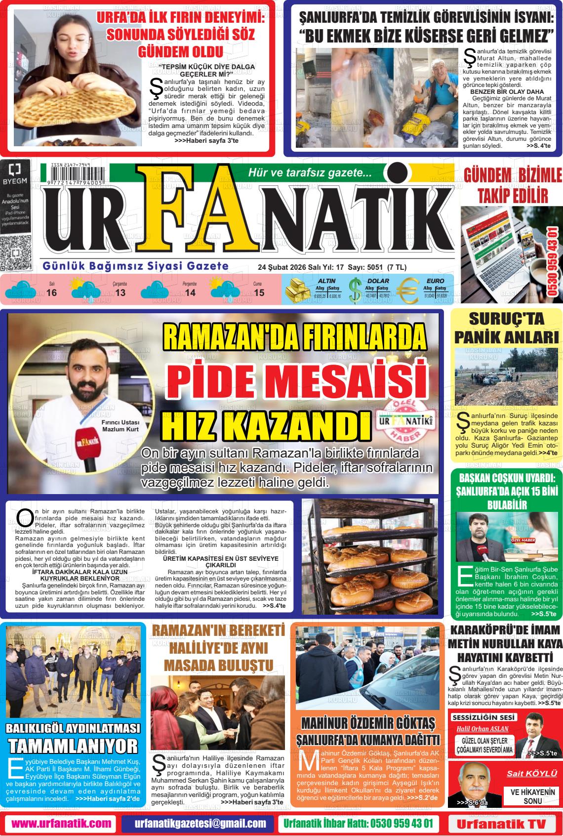 Sanliurfa Urfanatik 24.02.2026