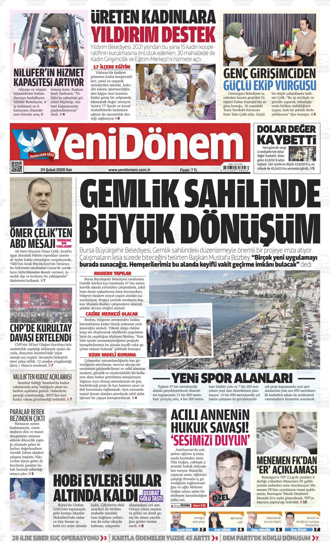 Bursa Yenidonem 24.02.2026