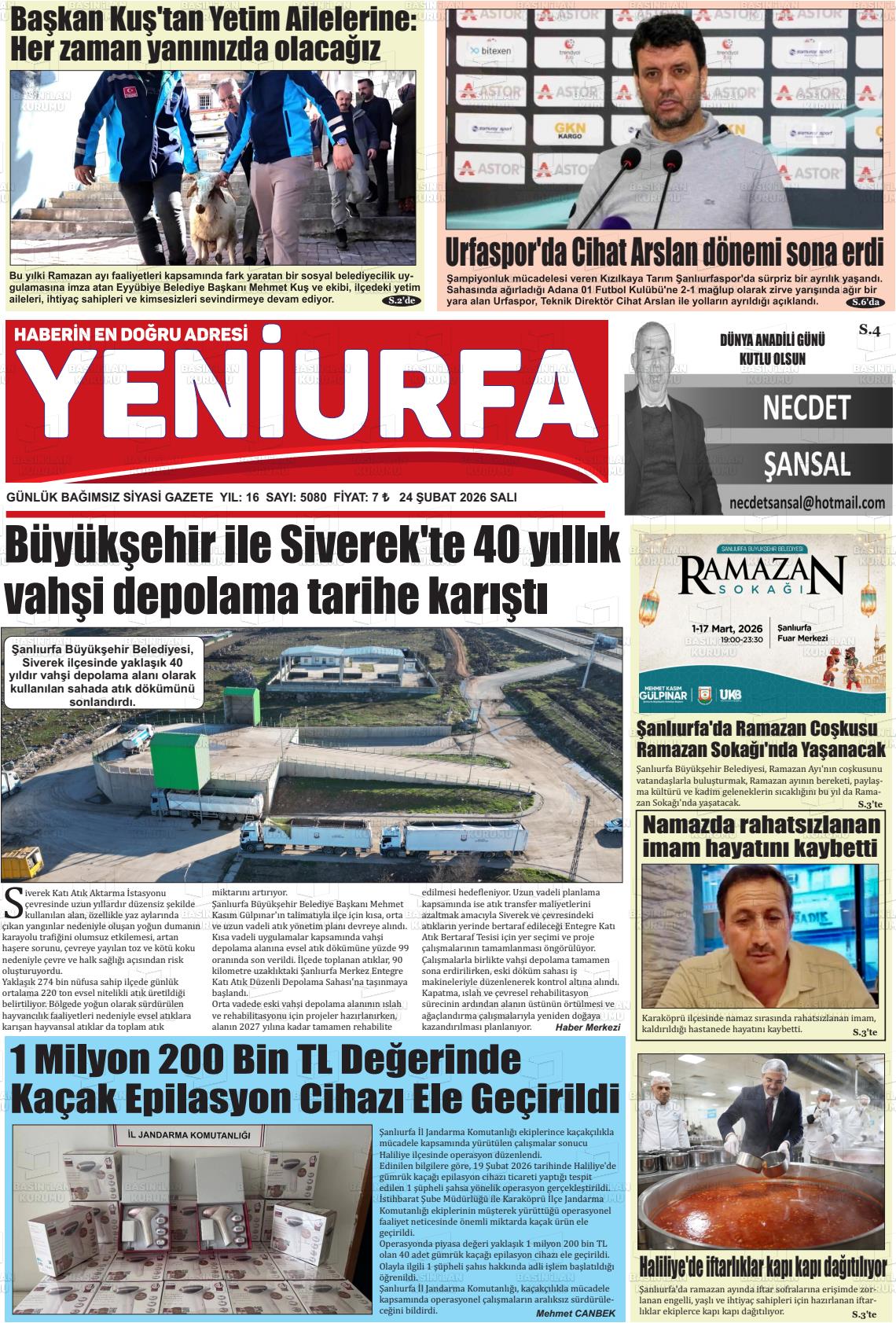 Sanliurfa Yeniurfa 24.02.2026