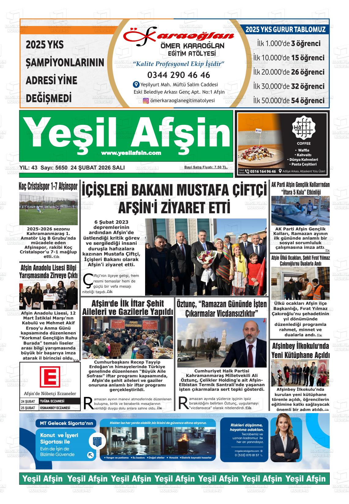 Kahramanmaras Yesilafsin 24.02.2026