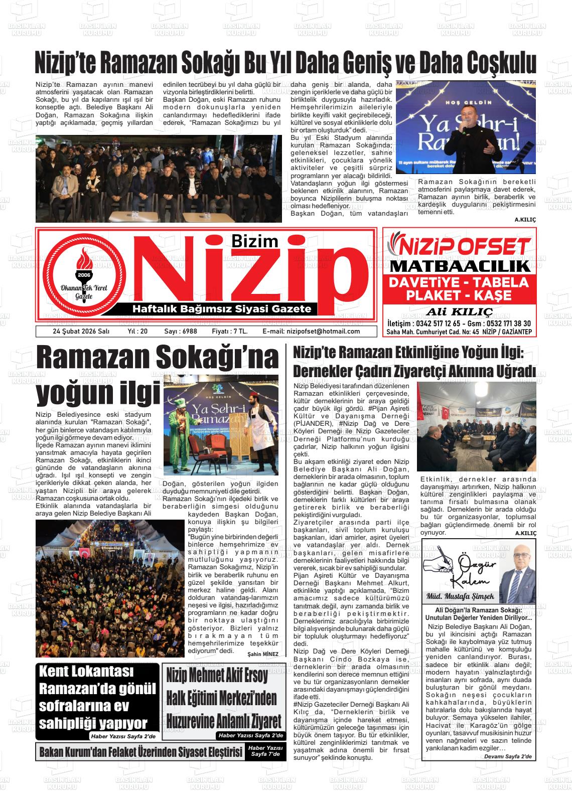 Gaziantep Yesilnizip 24.02.2026