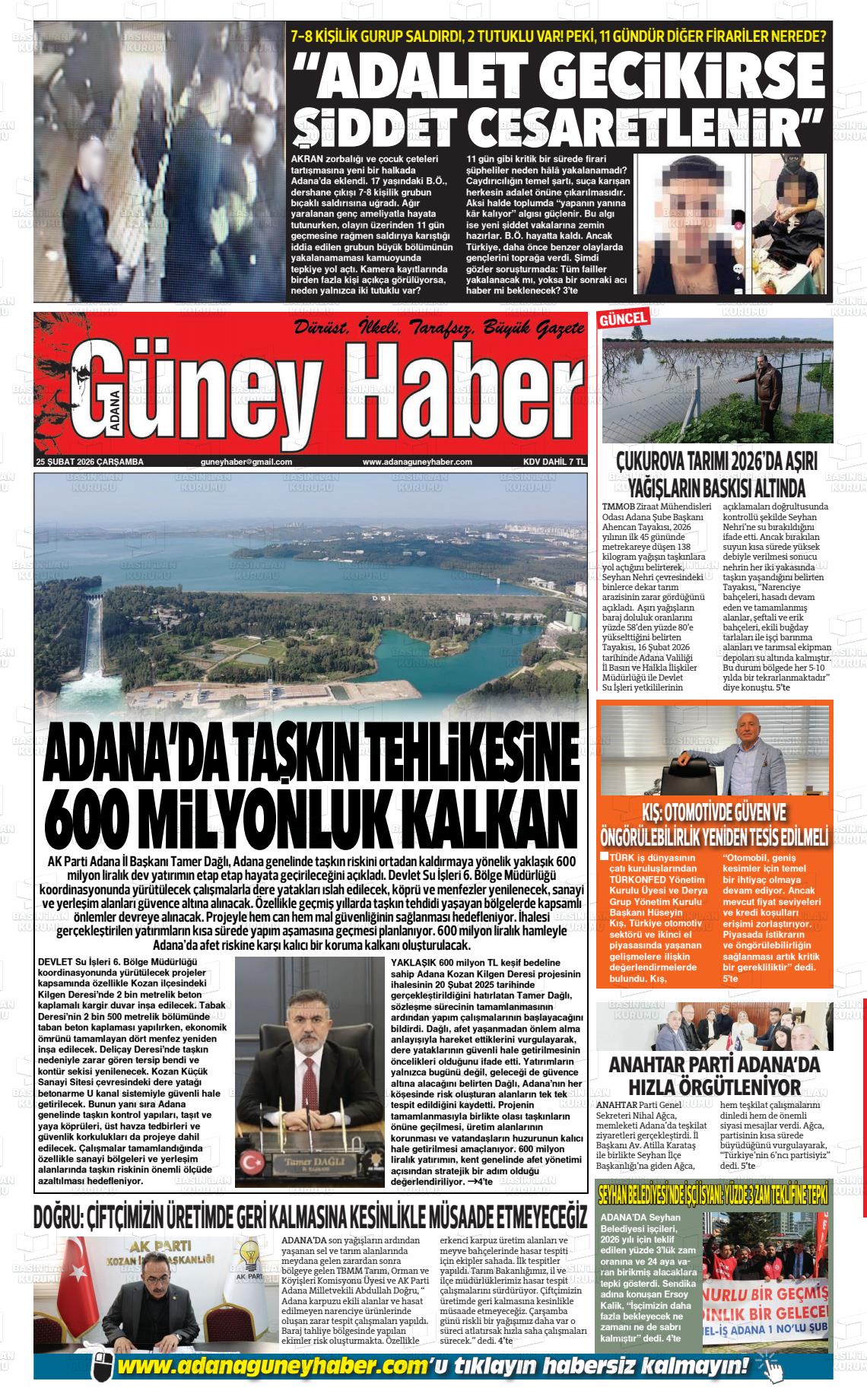 Adana Guneyhaber 25.02.2026