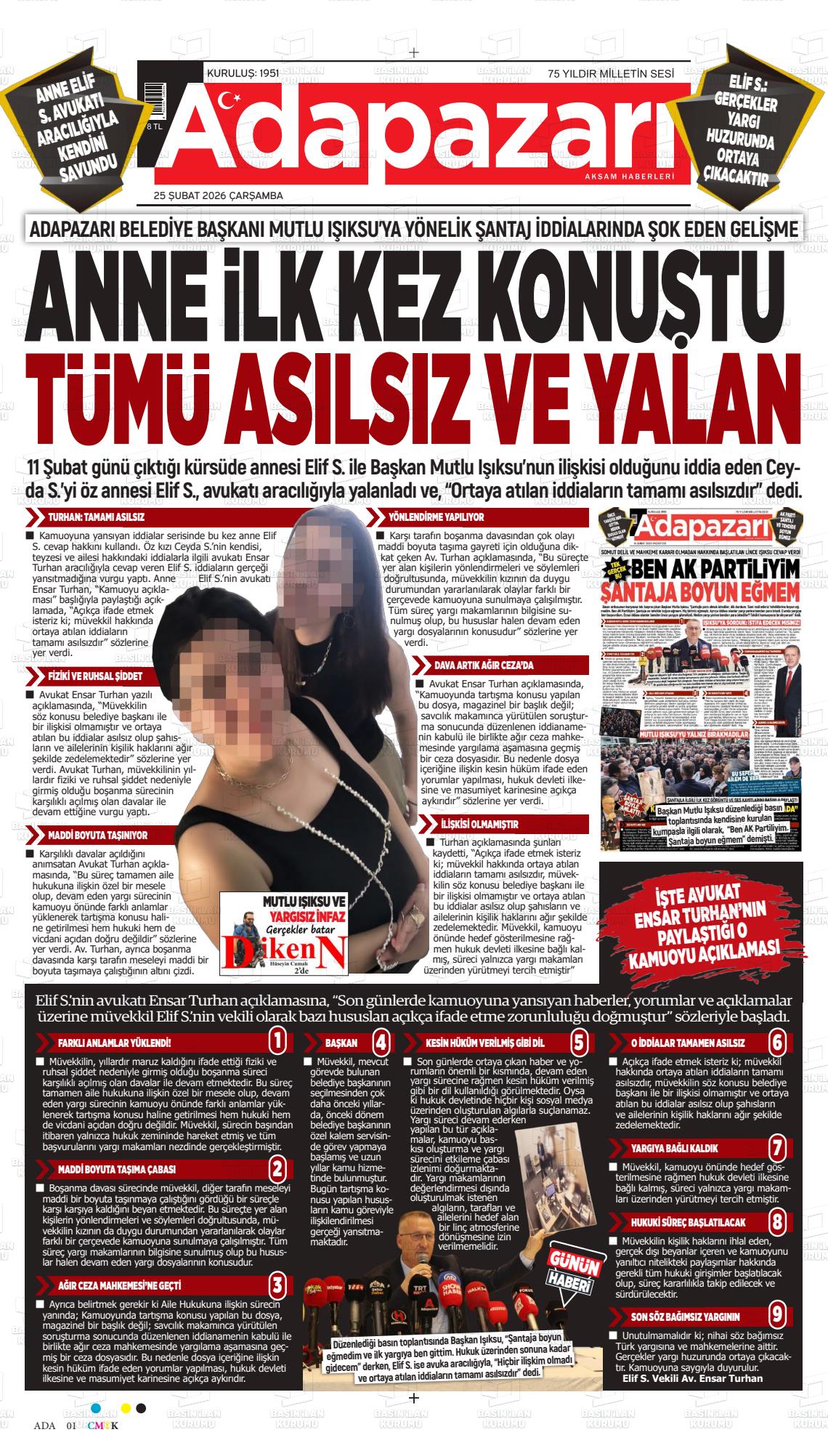 Sakarya Adapazariaksamhaberleri 25.02.2026