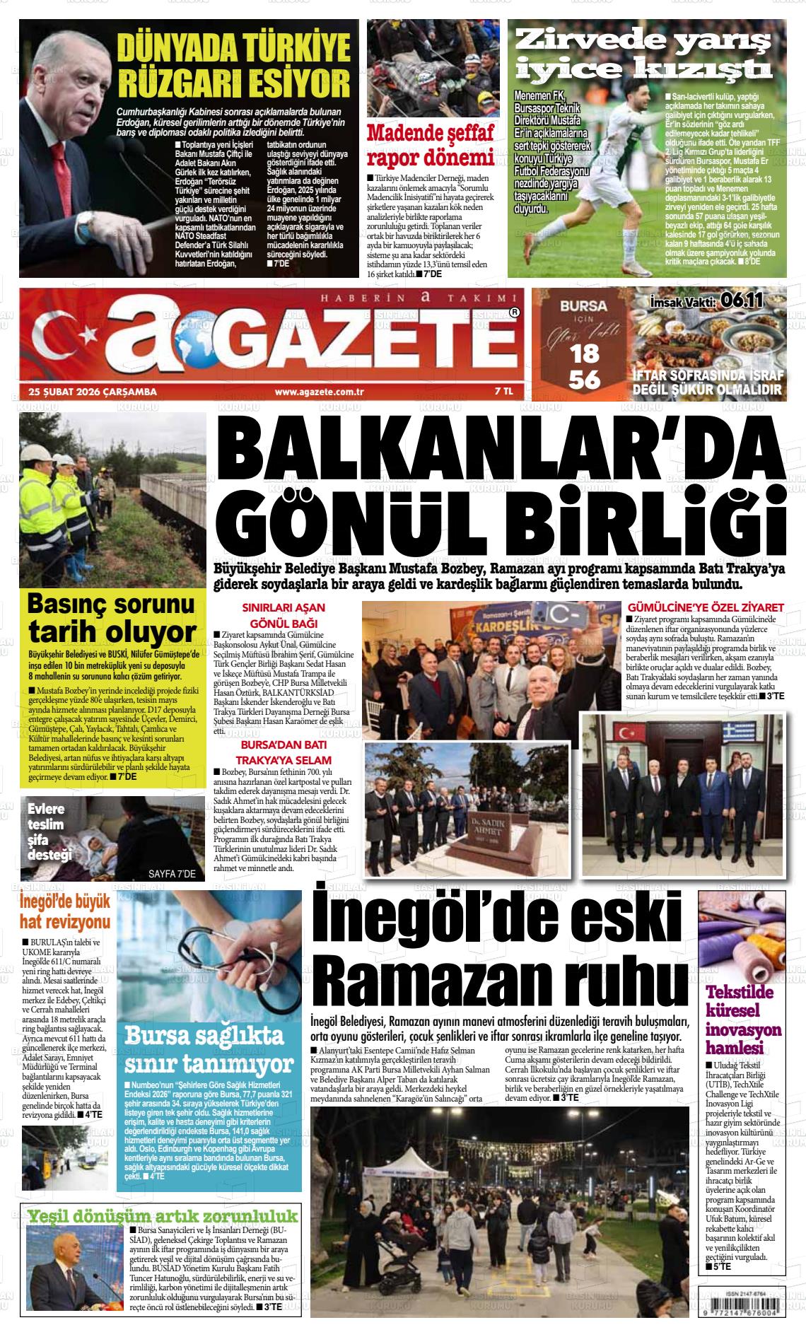 Bursa Agazete 25.02.2026