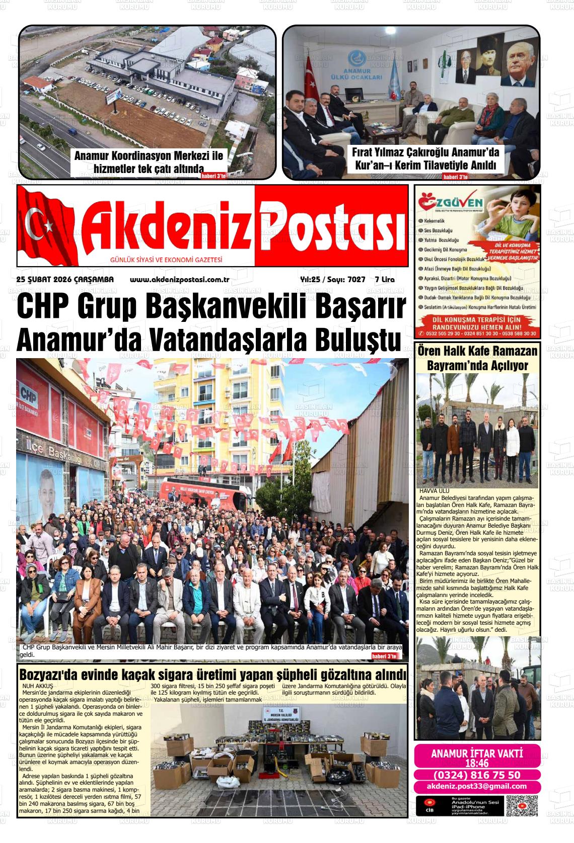 Mersin Akdenizpostasi 25.02.2026