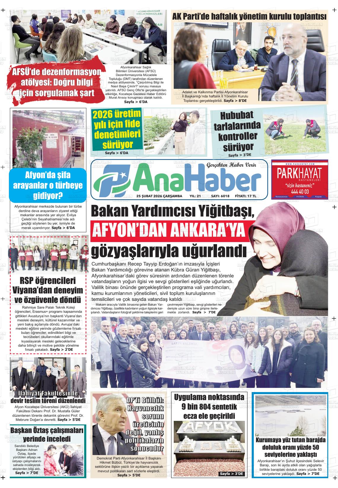 Afyonkarahisar Anahaber 25.02.2026