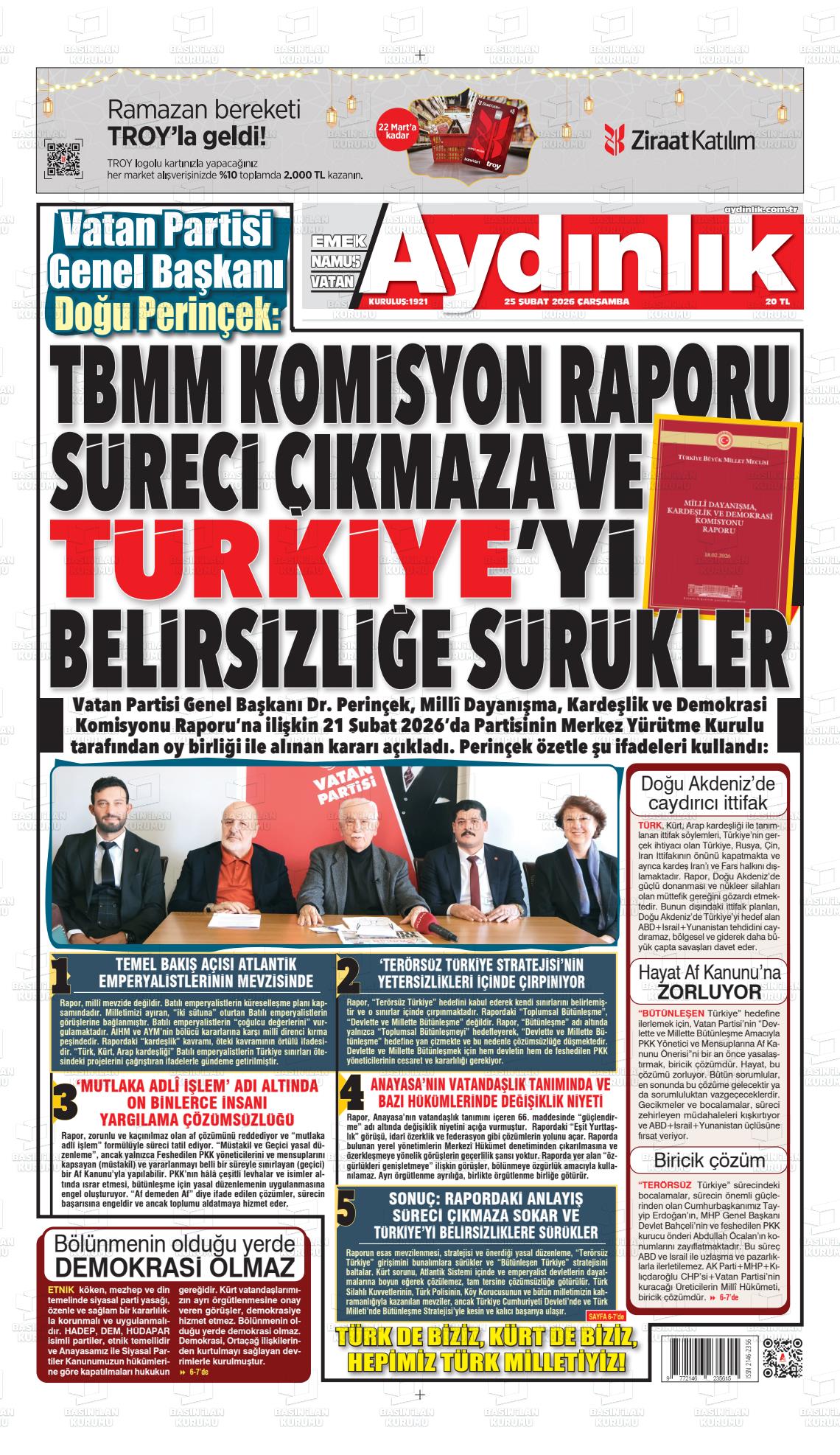 Istanbul Aydinlikvatanemeknamus 25.02.2026