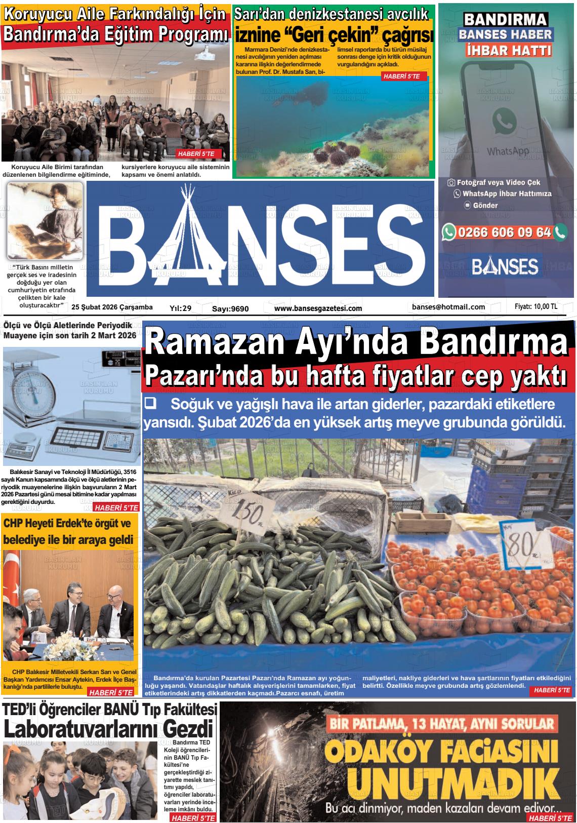 Balikesir Banses 25.02.2026