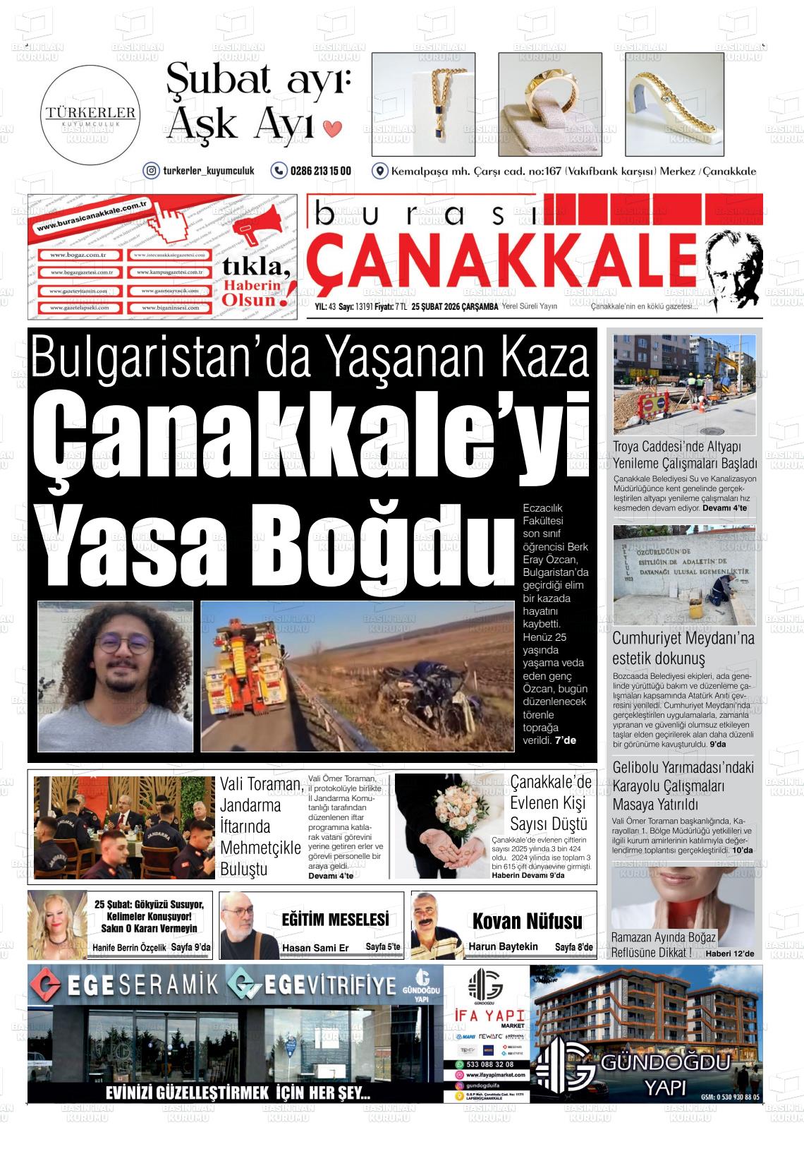 Canakkale Burasi 25.02.2026