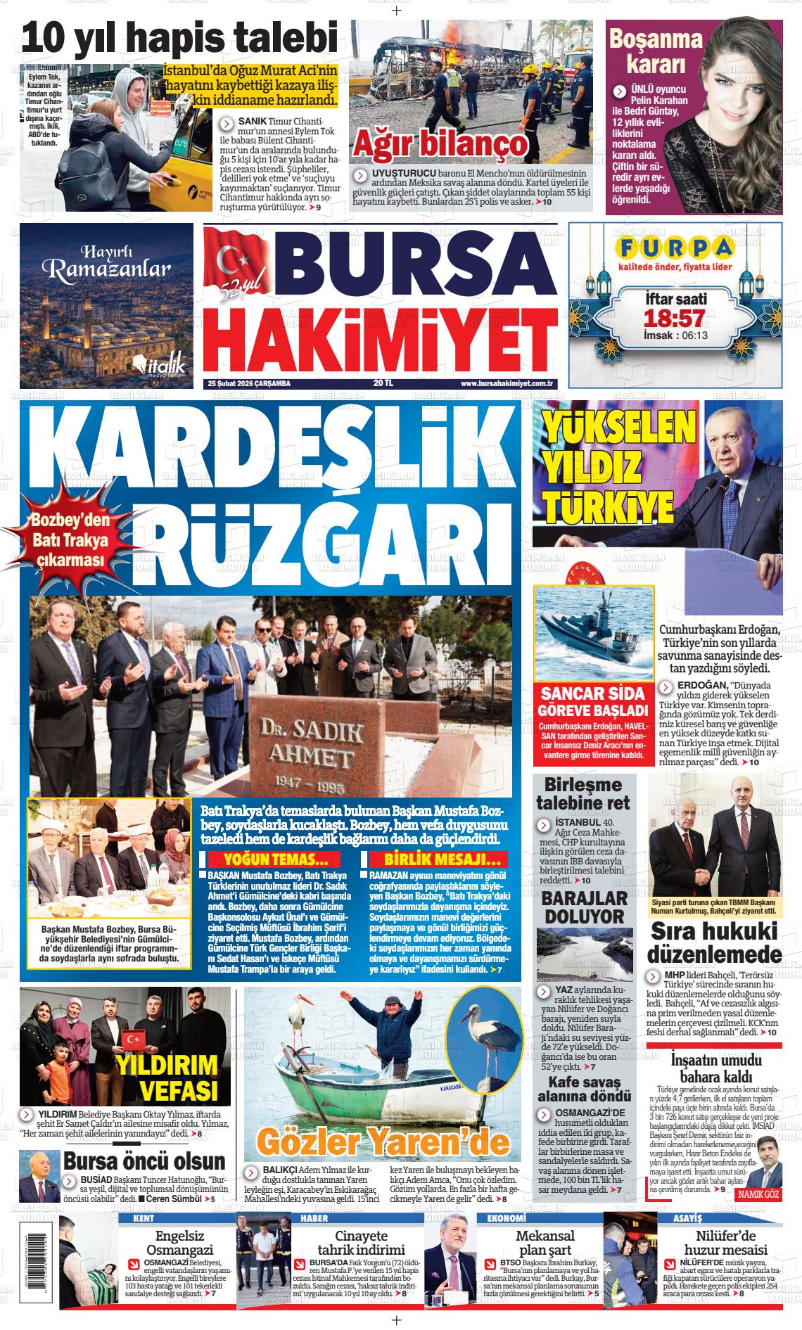 Bursa Hakimiyet 25.02.2026