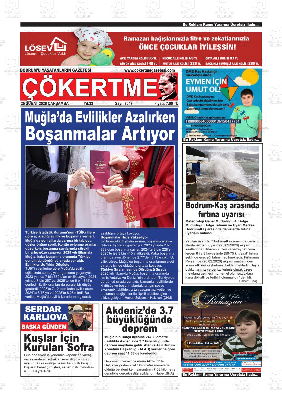 Mugla Cokertme 25.02.2026