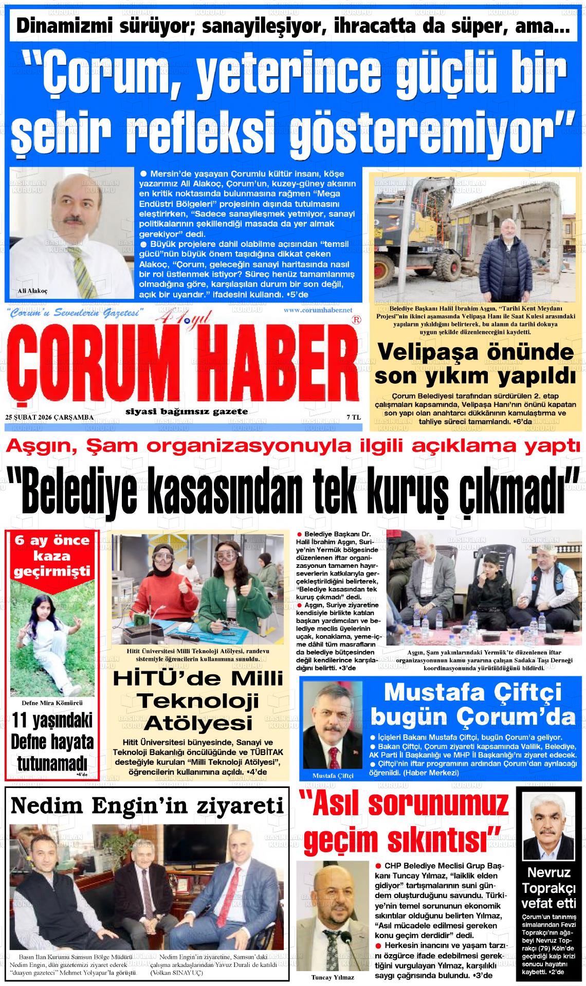 Corum Haber 25.02.2026