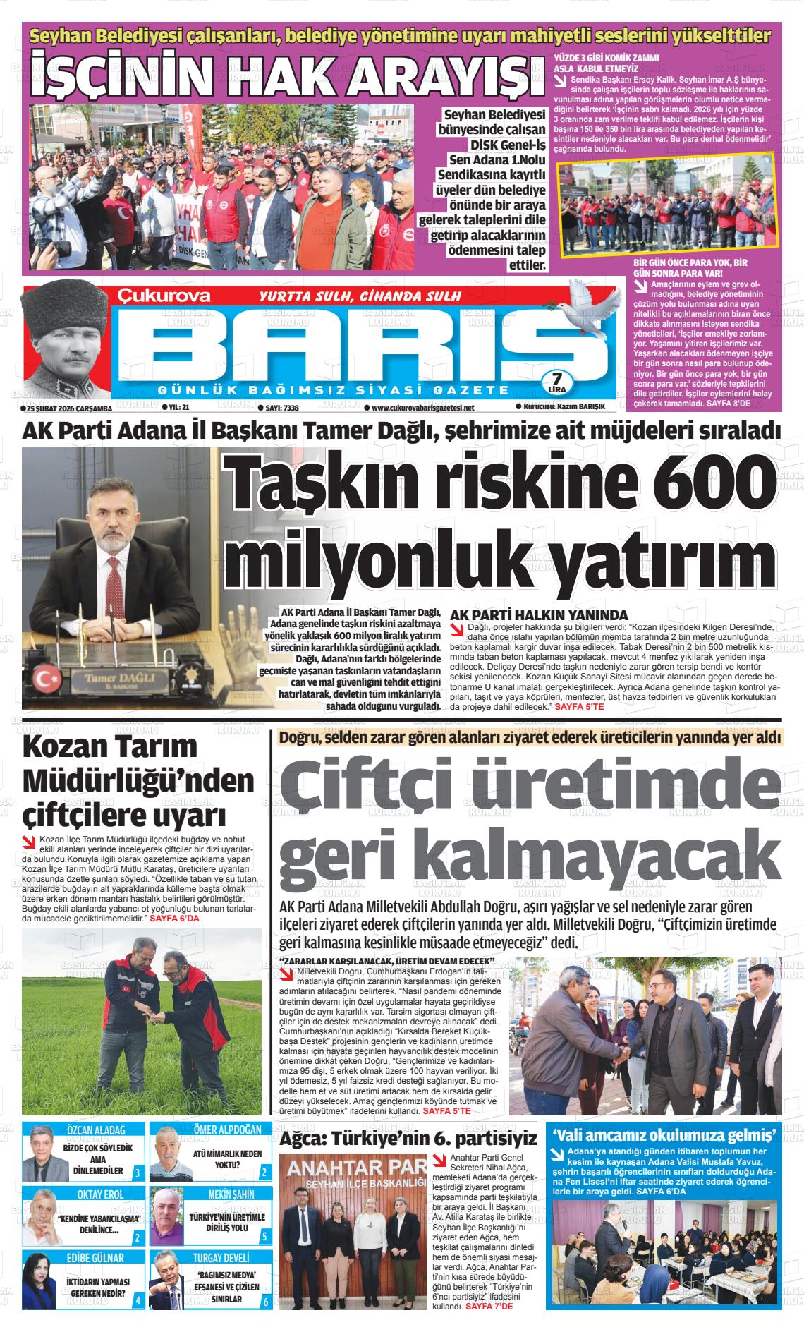 Adana Cukurovabaris 25.02.2026