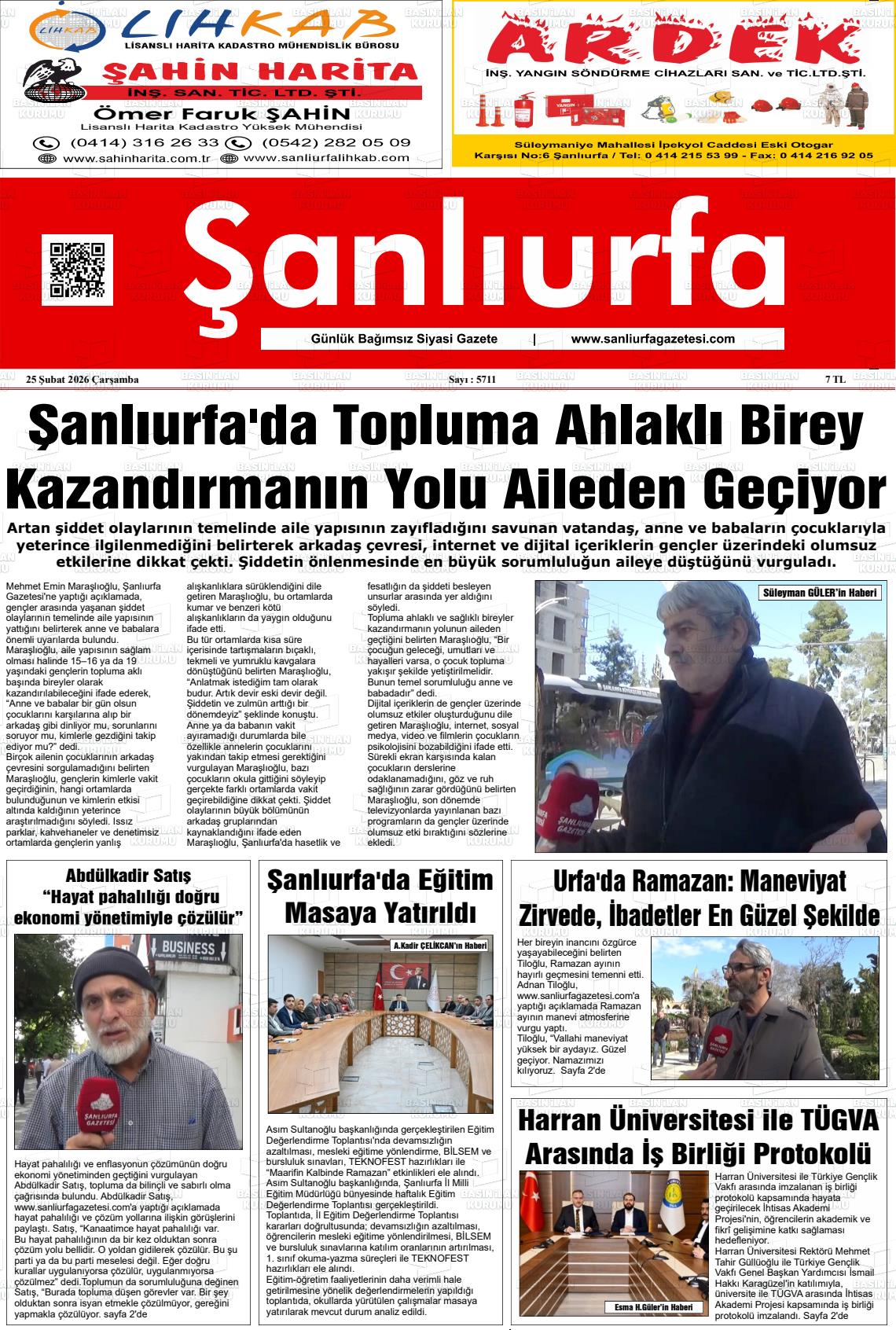 Sanliurfa Dunyadaveturkiyede 25.02.2026