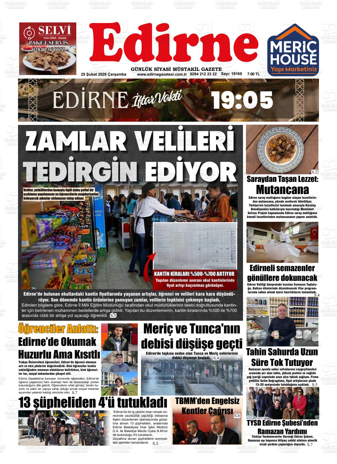 Edirne 25.02.2026