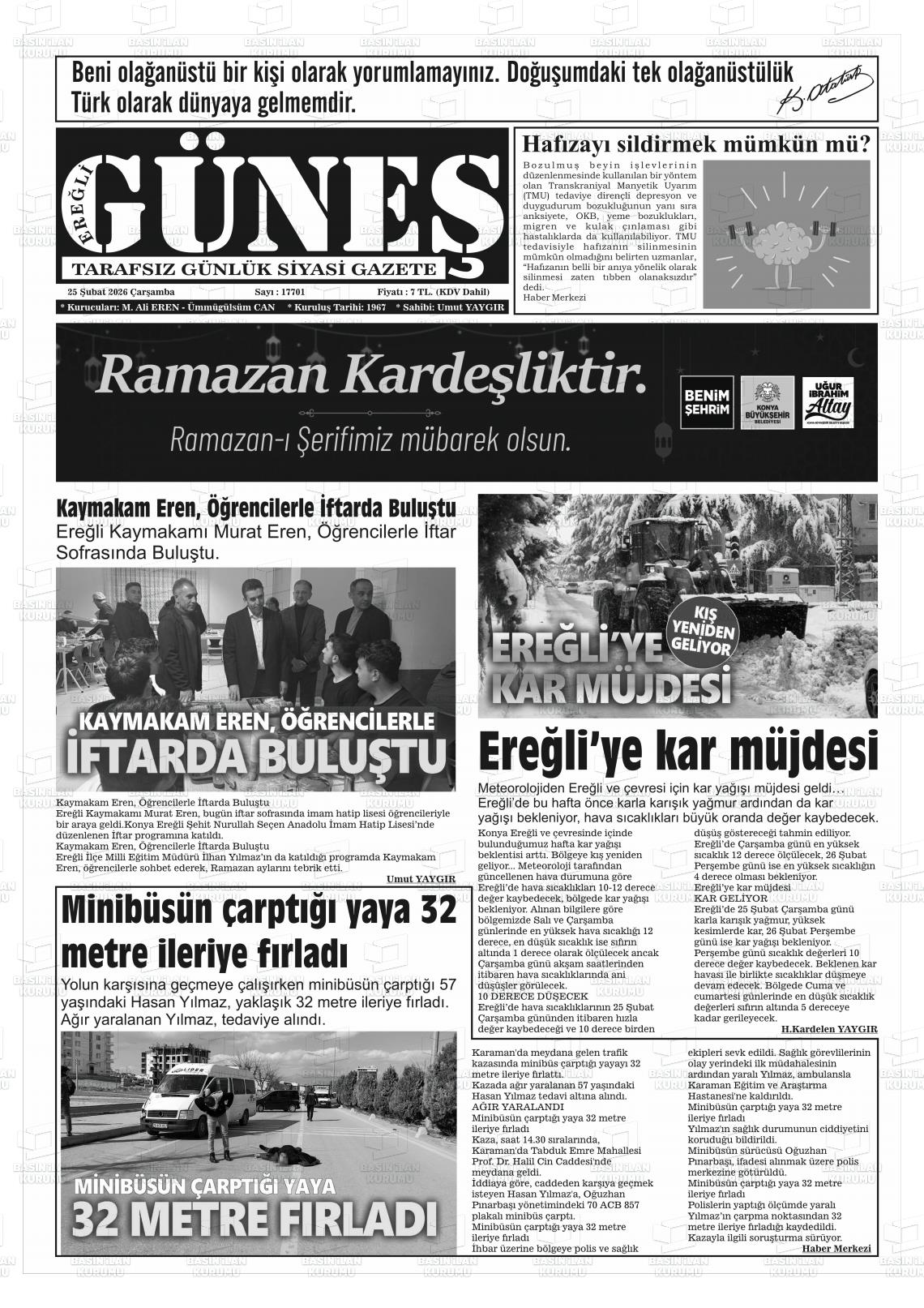 Konya Eregligunes 25.02.2026