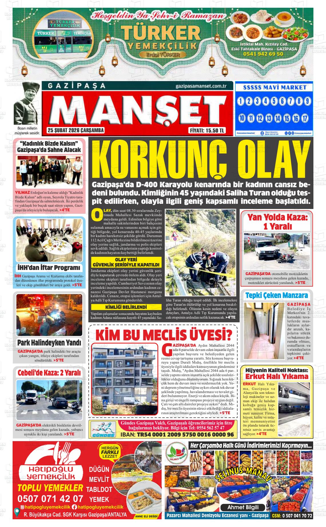 Antalya Gazipasamanset 25.02.2026