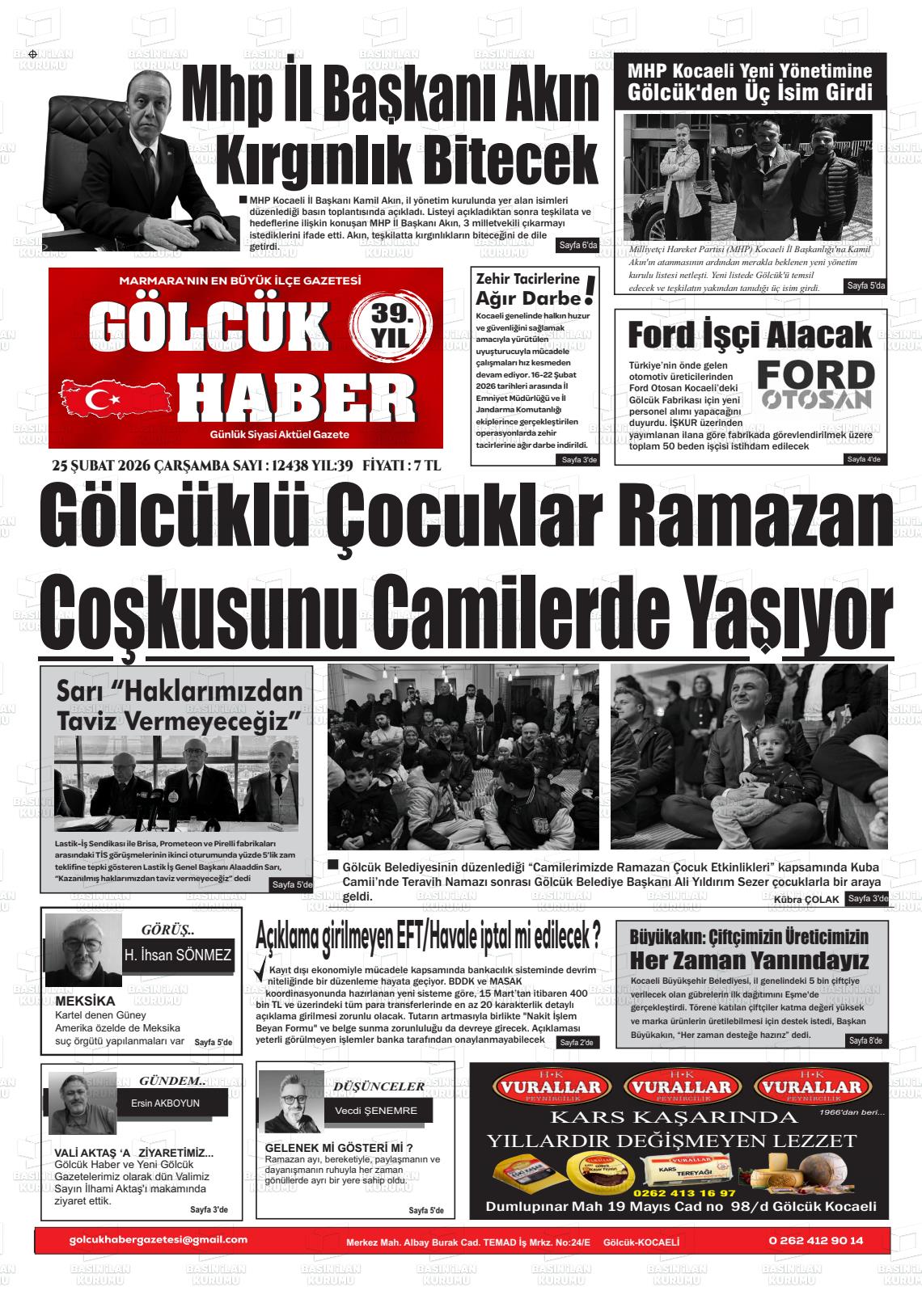 Kocaeli Golcukhaber 25.02.2026