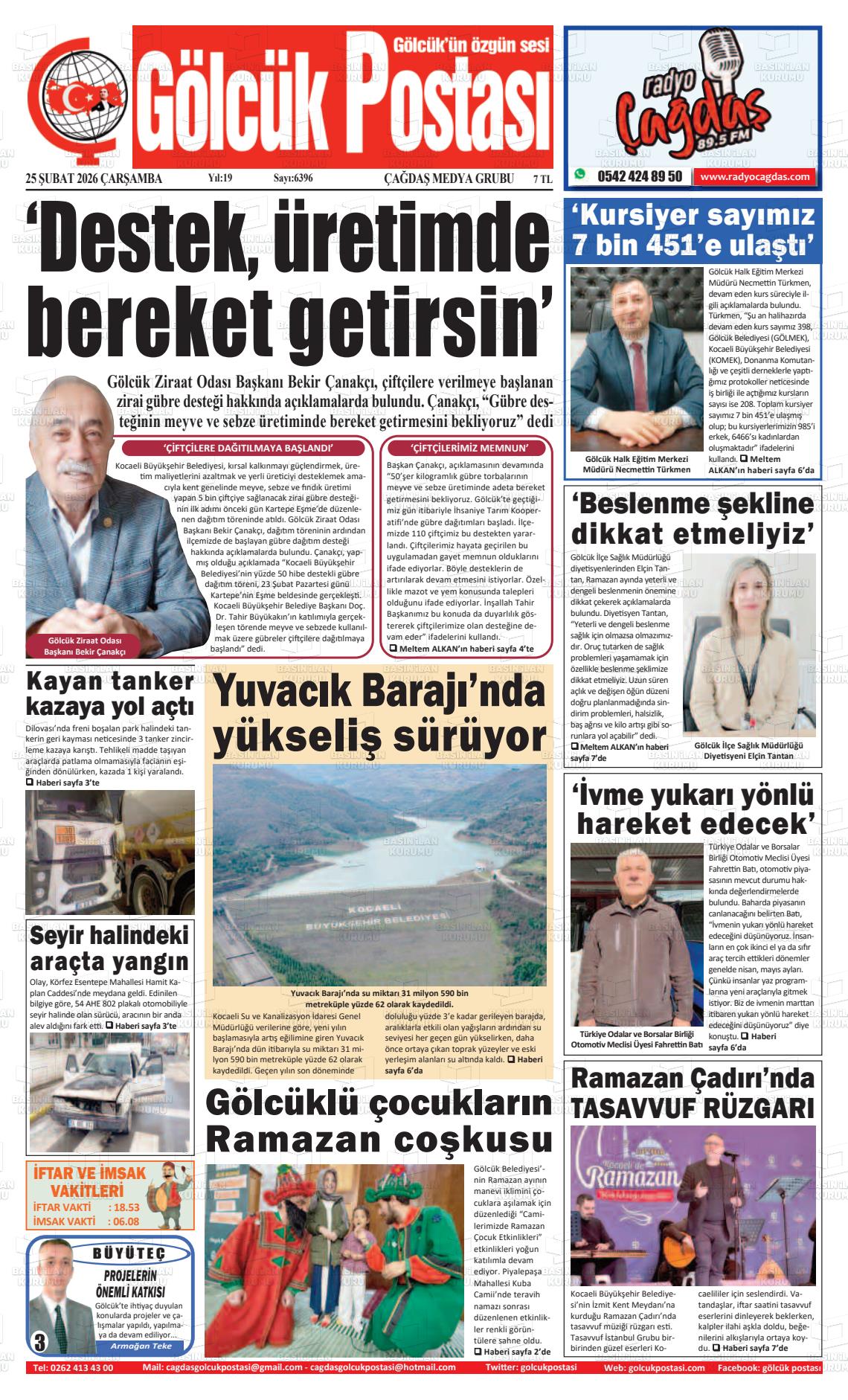 Kocaeli Golcukpostasi 25.02.2026