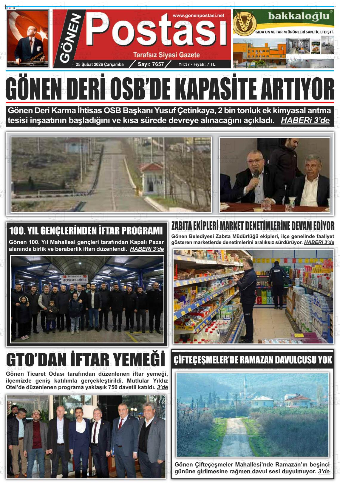 Balikesir Gonenpostasi 25.02.2026