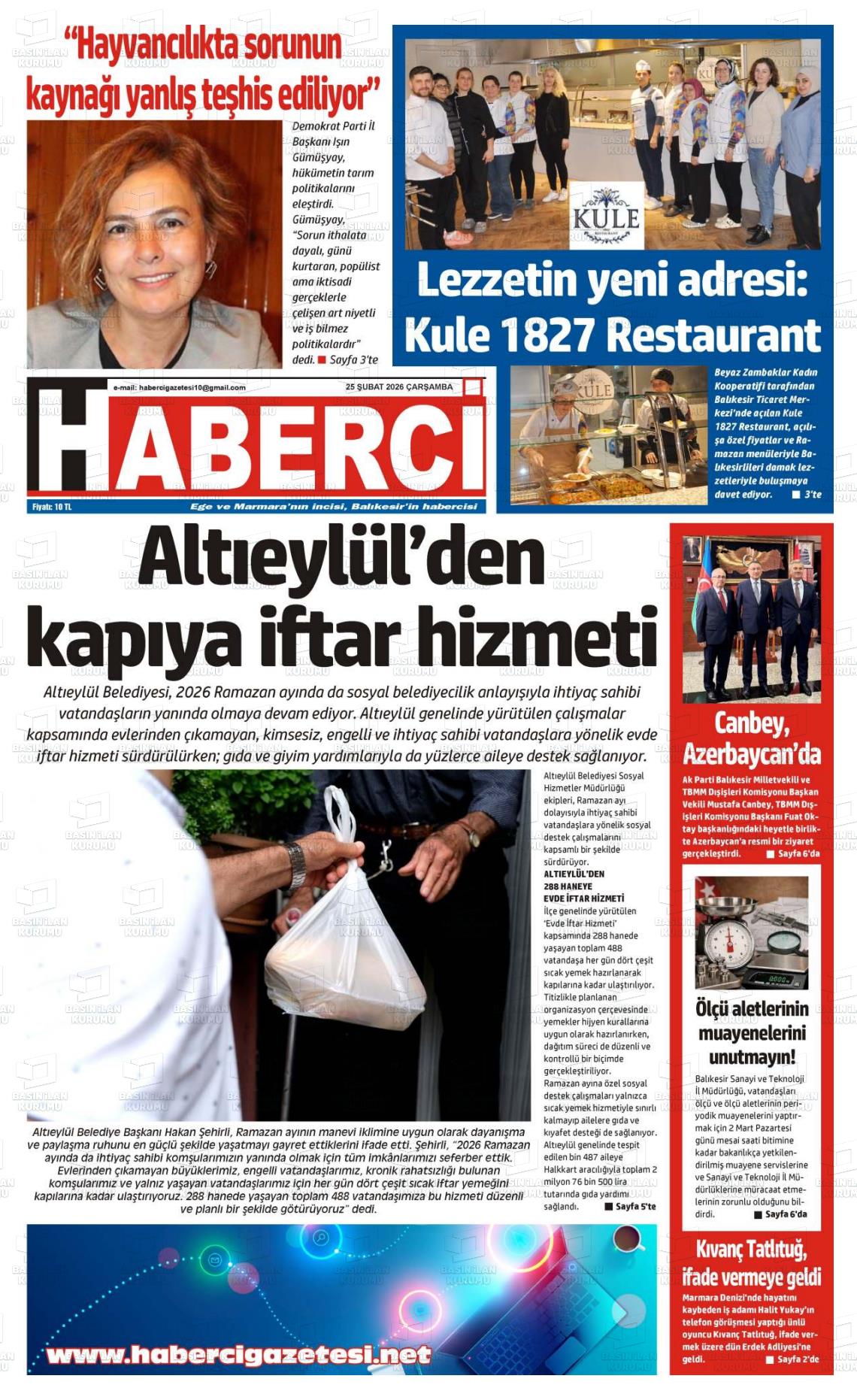 Mersin Haberci 25.02.2026