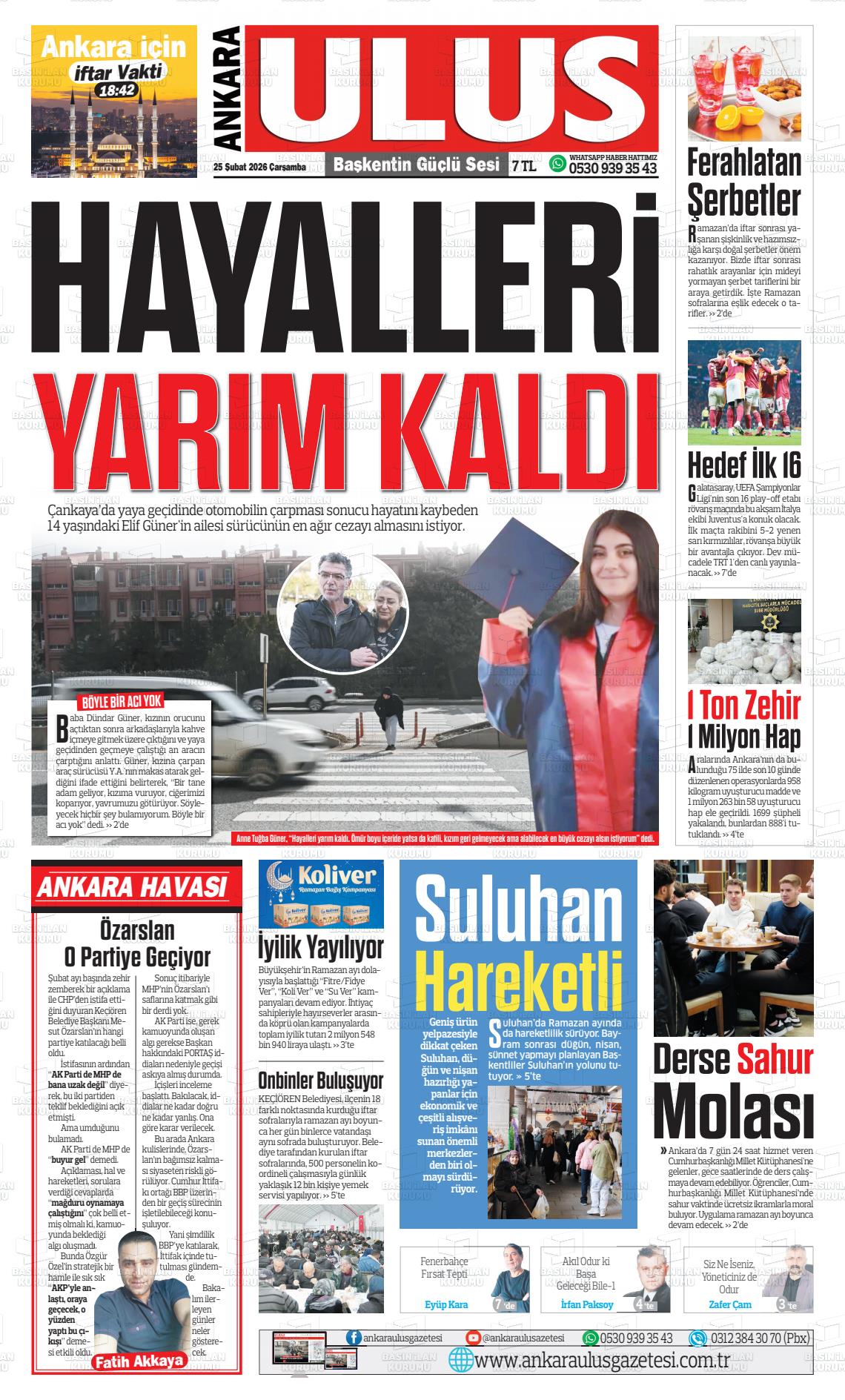 Ankara Habervaktim 25.02.2026