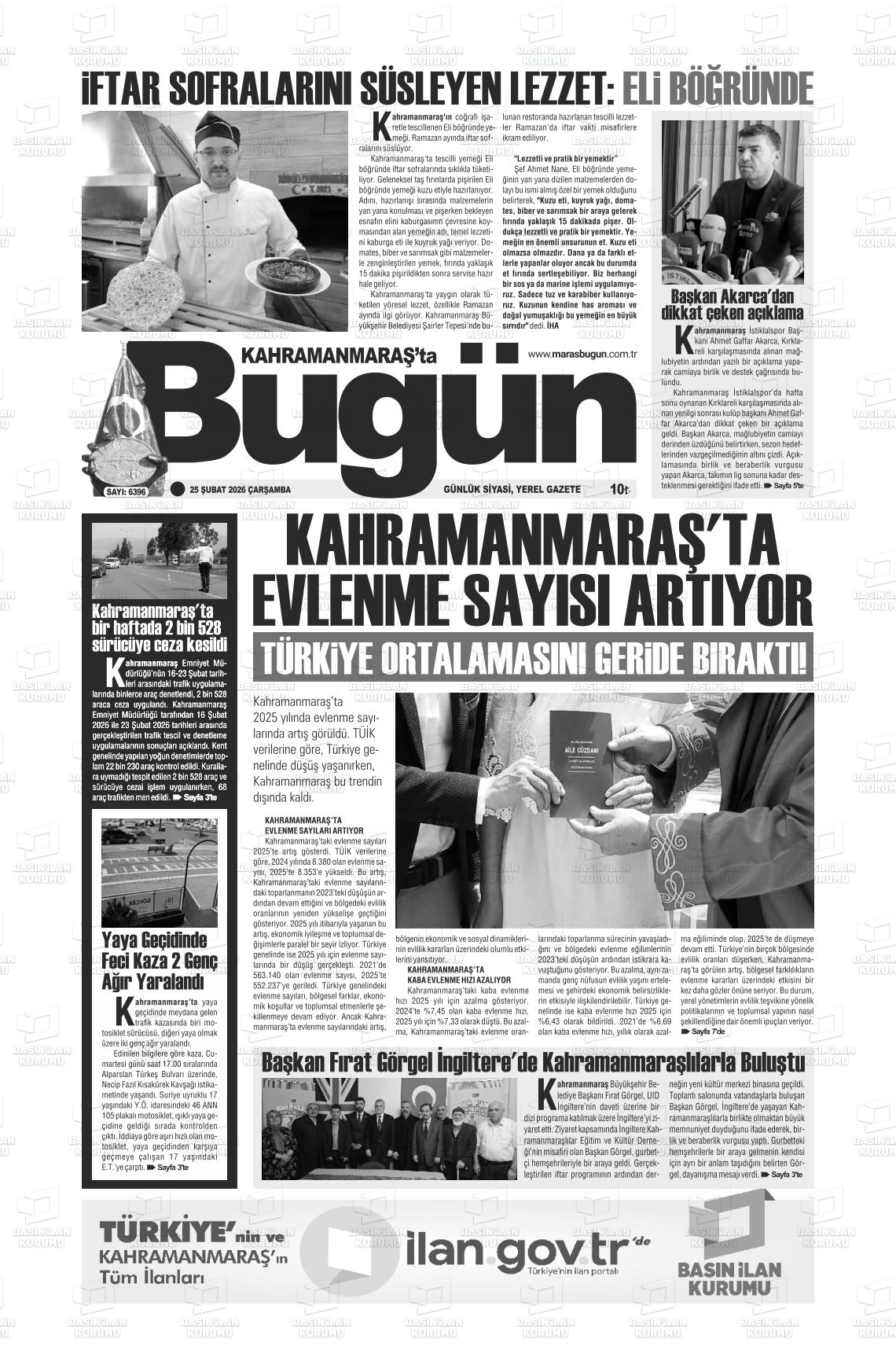 Kahramanmaras Tabugun 25.02.2026