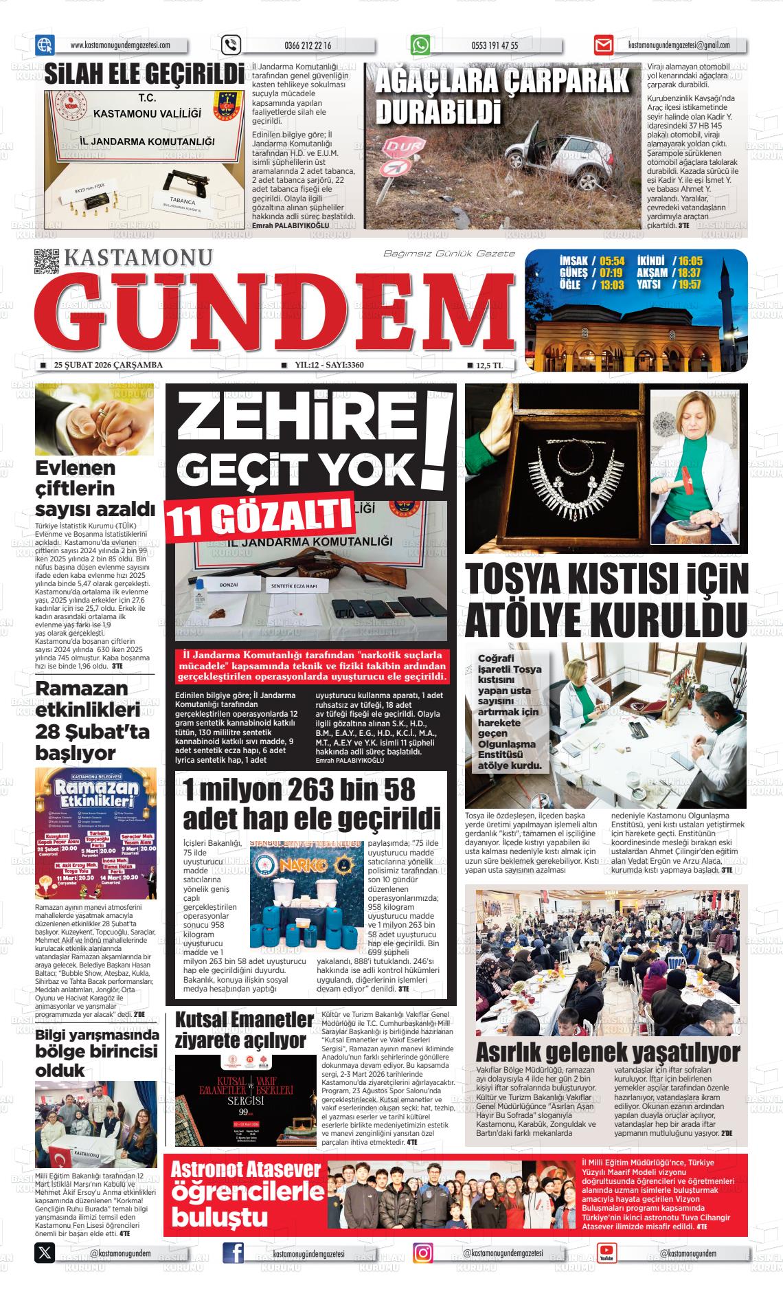 Kastamonu Gundem 25.02.2026