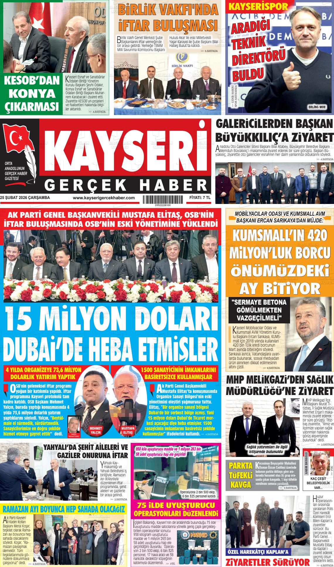Kayseri Starhaber 25.02.2026