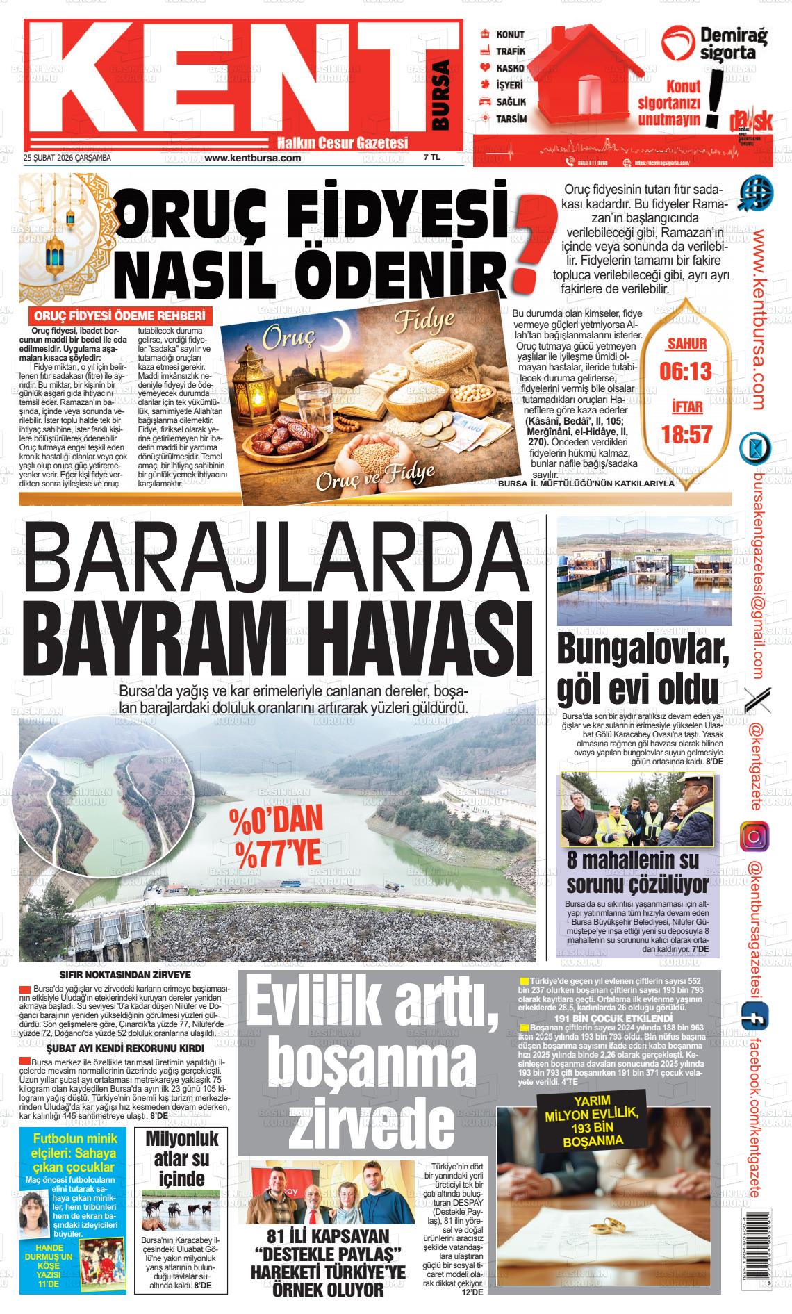 Bursa Kent 25.02.2026