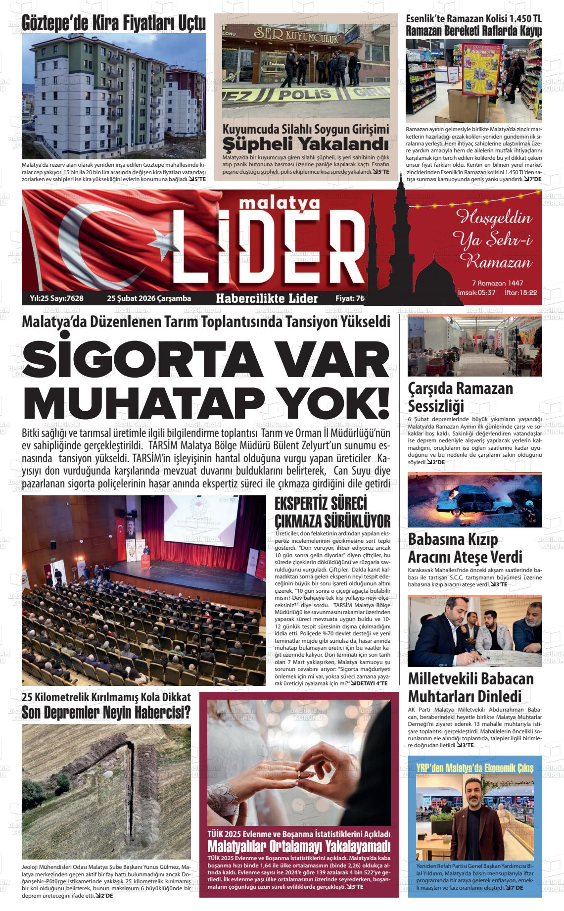 Malatya Sonsoz 25.02.2026