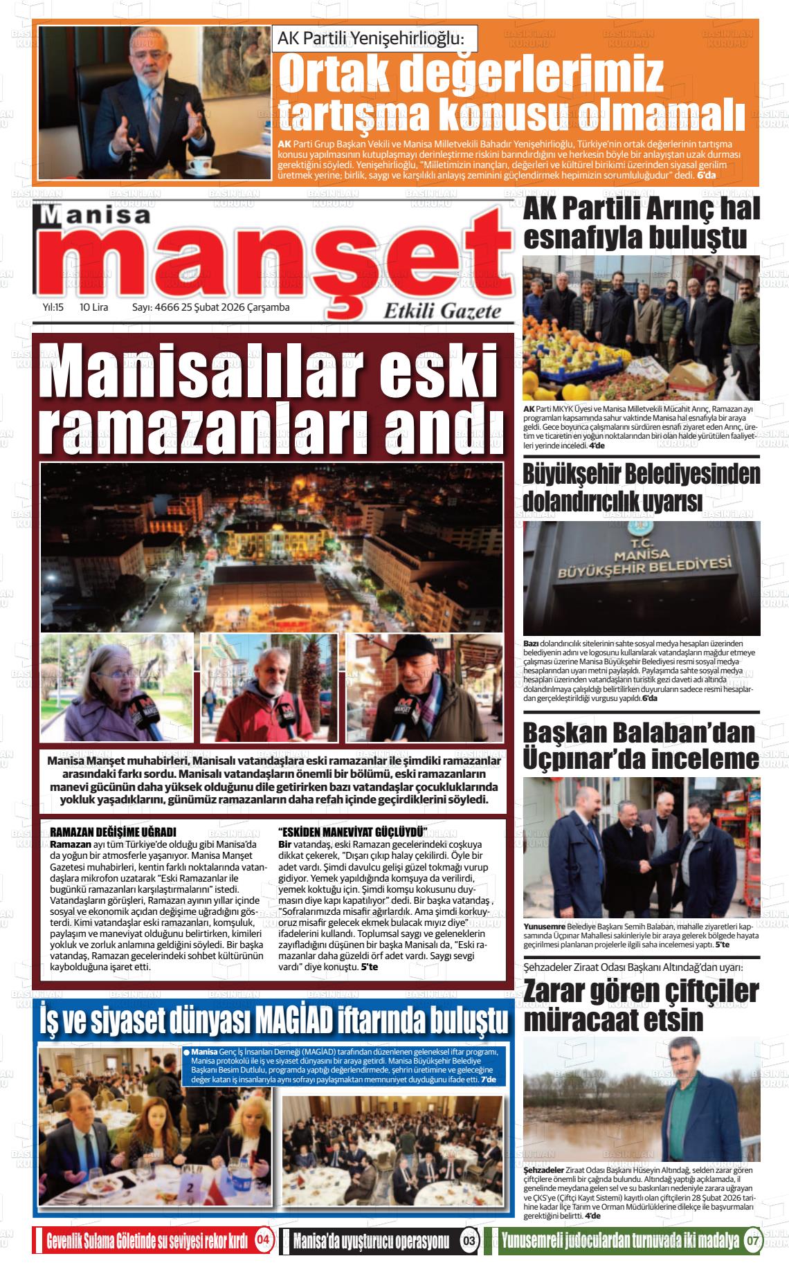 Manisa Manset 25.02.2026