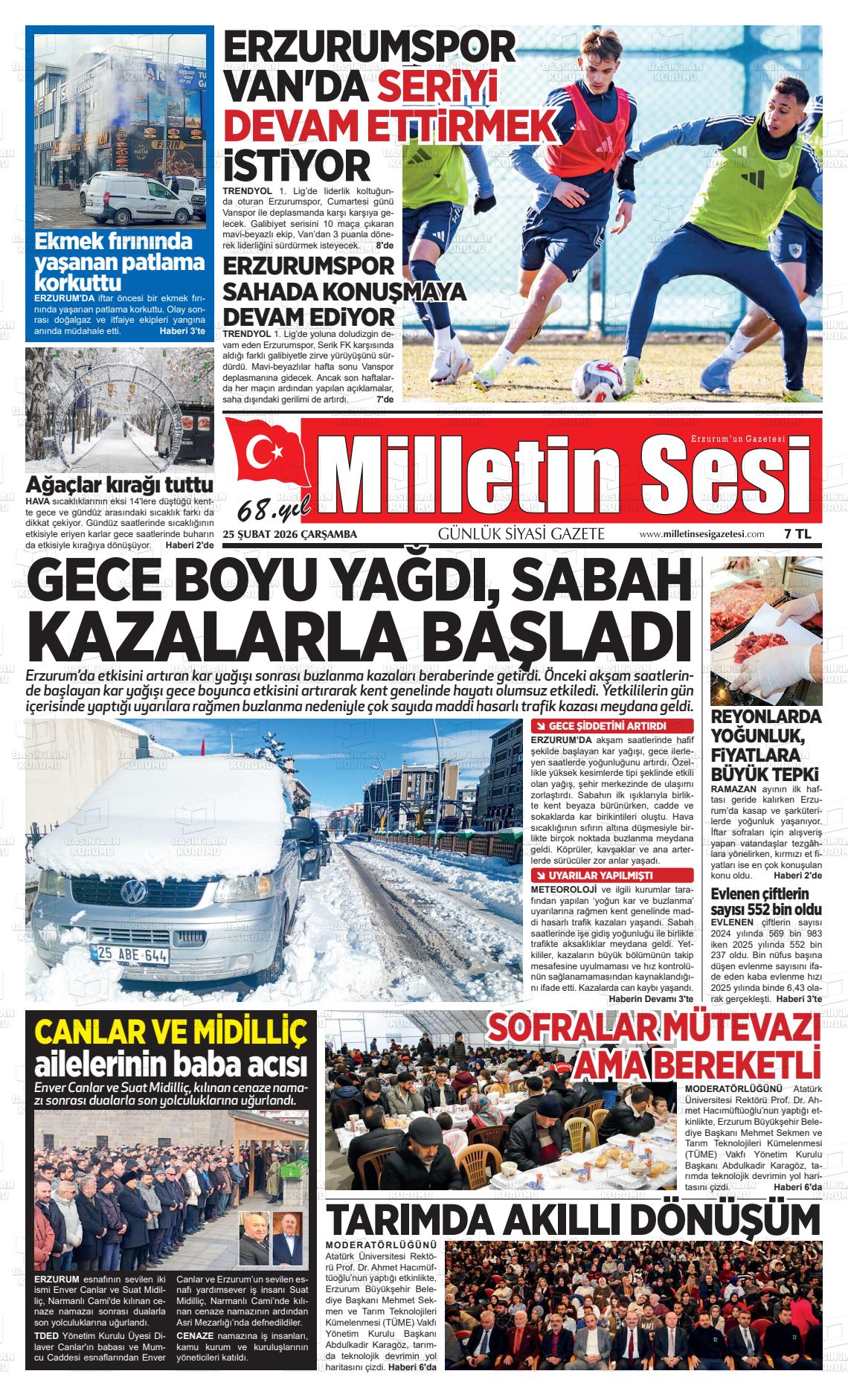 Erzurum Milletinsesi 25.02.2026