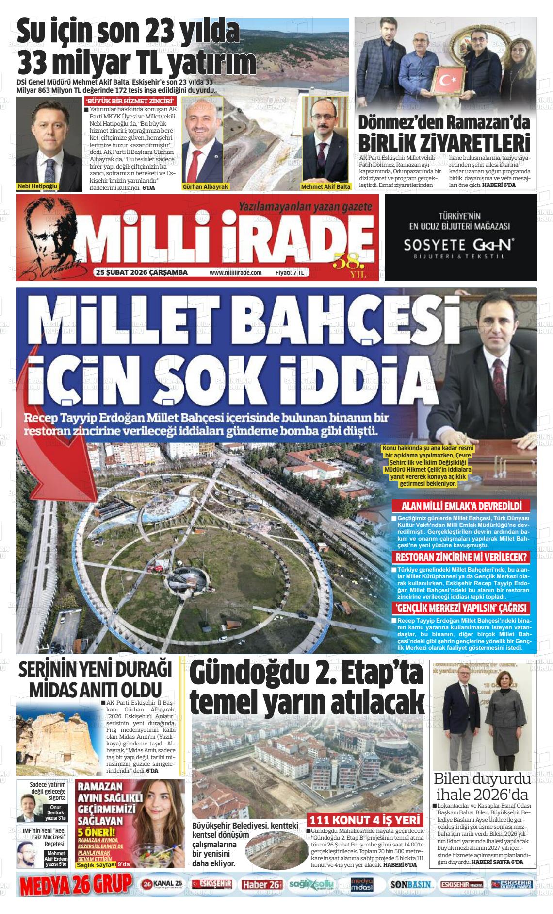 Konya Milliirade 25.02.2026