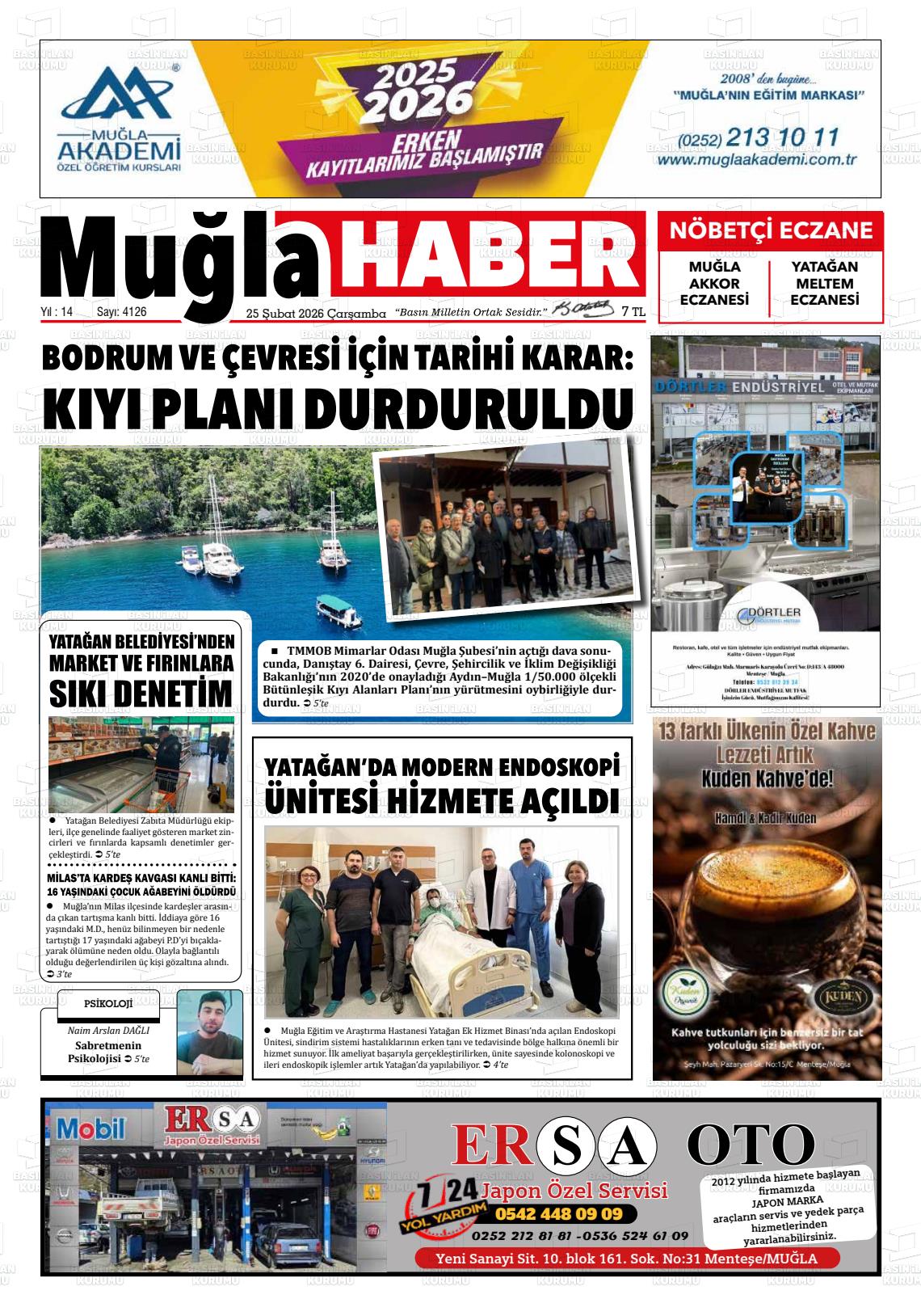 Mugla Haber 25.02.2026